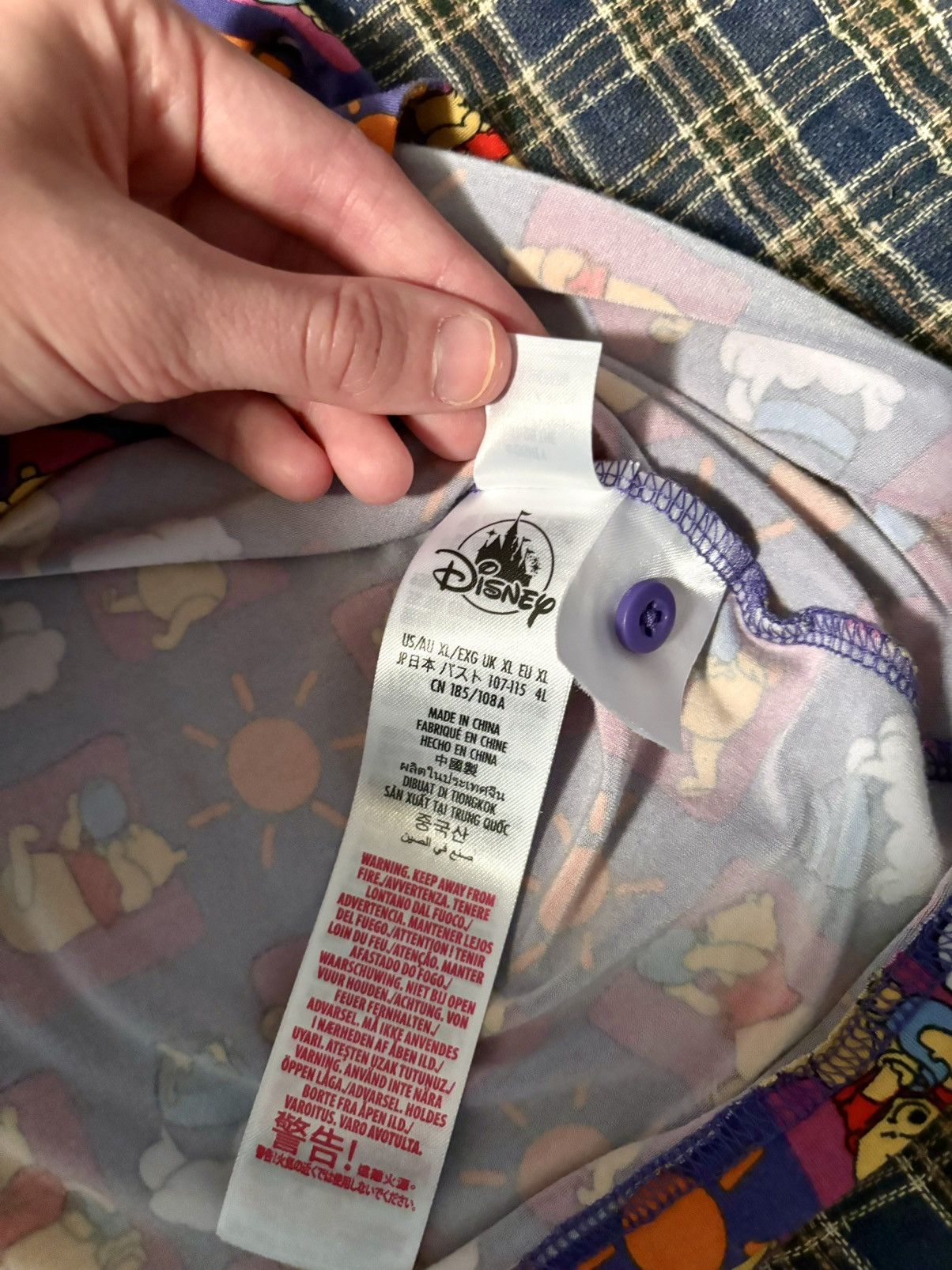 Disney Winnie the Pooh Disney Button-Up Loungewear Sleep Shirt Top Size XL / US 12-14 / IT 48-50 - 5 Thumbnail