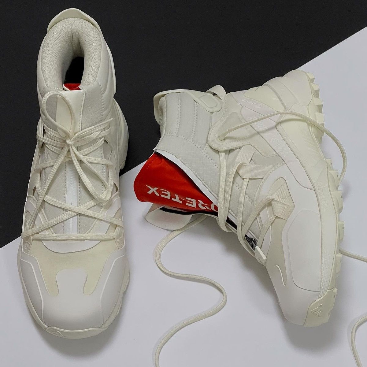 image of Adidas Y-3 Terrex Swift R3 Hi Gore-Tex Shoes in White, Men's (Size 9)