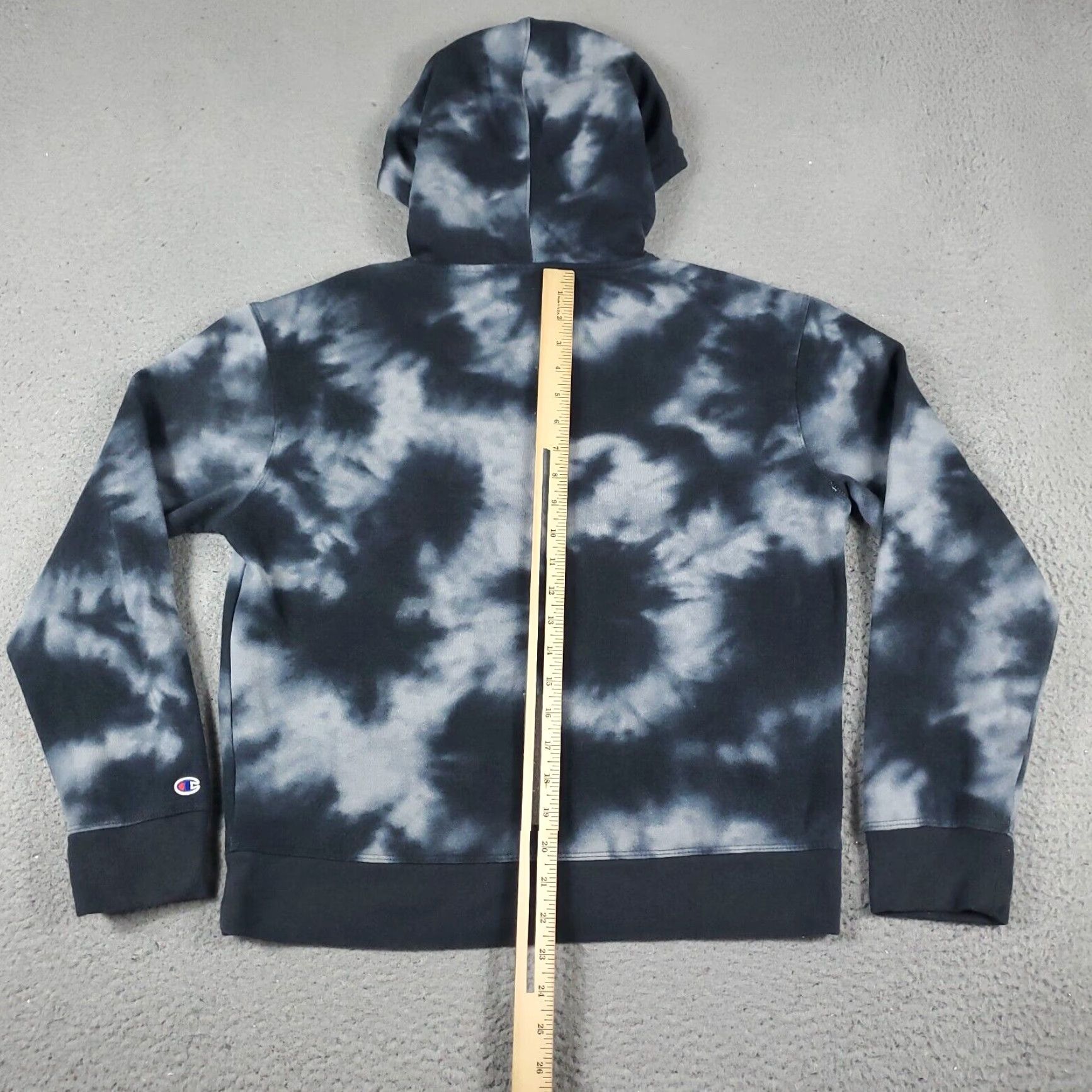 Champion Champion Blue Gray Tie Dye Women's Medium Long Sleeve Hoodie Sweatshirt Size M / US 6-8 / IT 42-44 - 5 Thumbnail