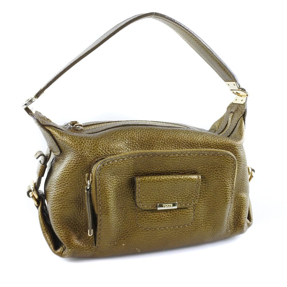 Tod's Gold Leather Handbag (Pre-Owned) Size ONE SIZE - 1 Thumbnail