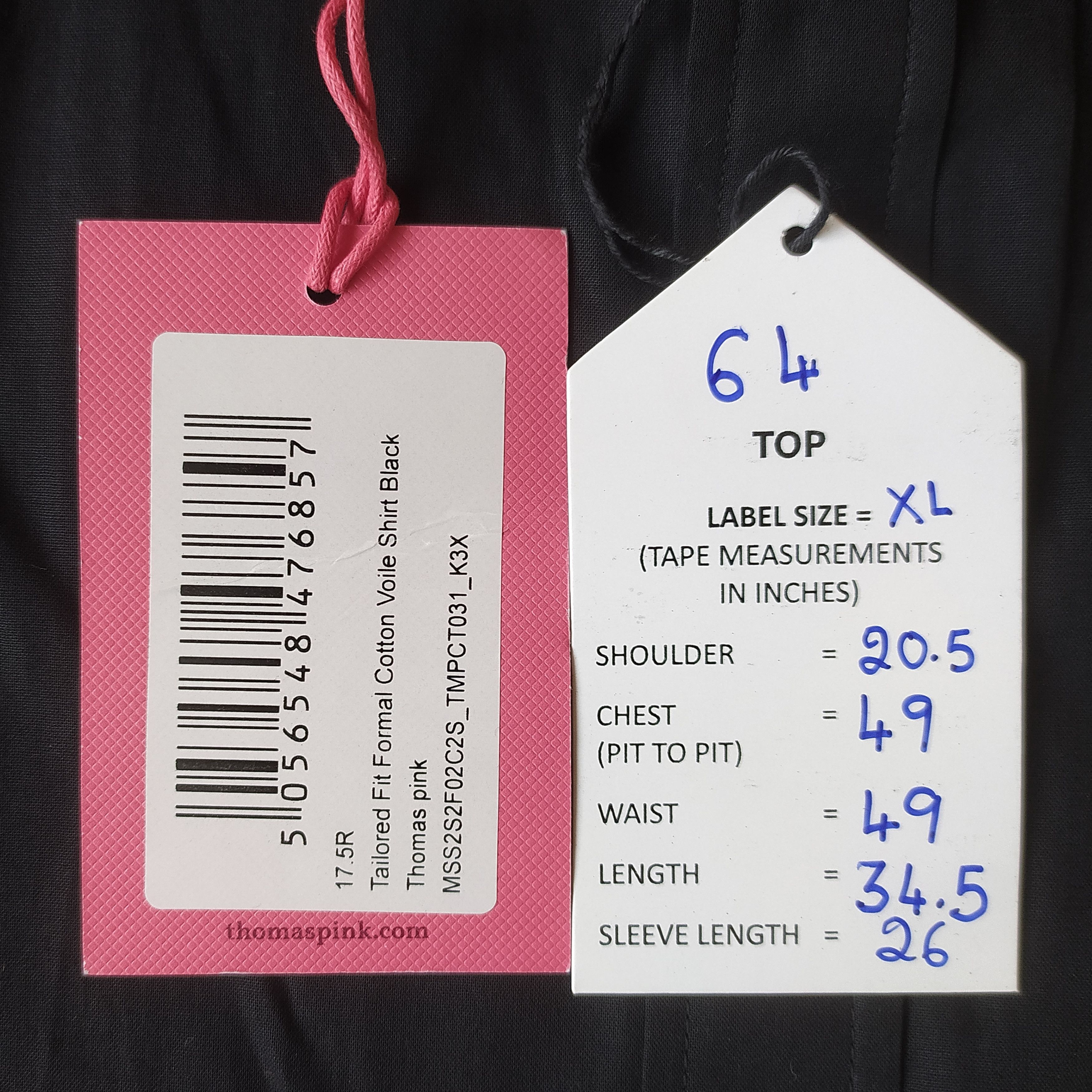 Thomas Pink Thomas Pink Formal Cotton Voile Shirt Free Shipping T/64 Size US XL / EU 56 / 4 - 6 Thumbnail