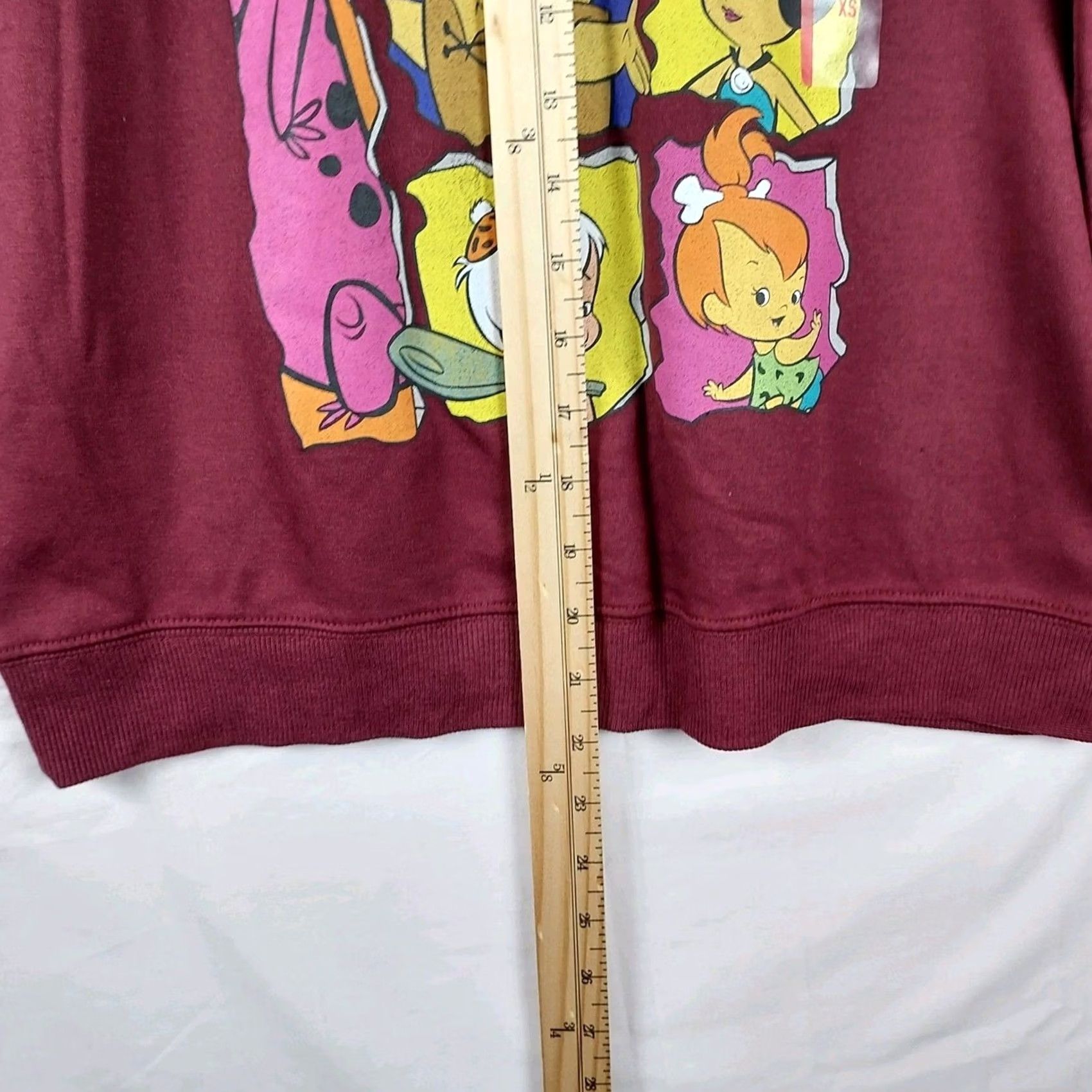 Vintage The Flintstones Womens Graphic Sweatshirt XS Crewneck Maroon Cartoon Logo Pullover Sweatshirt Womens Size XS / US 0-2 / IT 36-38 - 5 Thumbnail