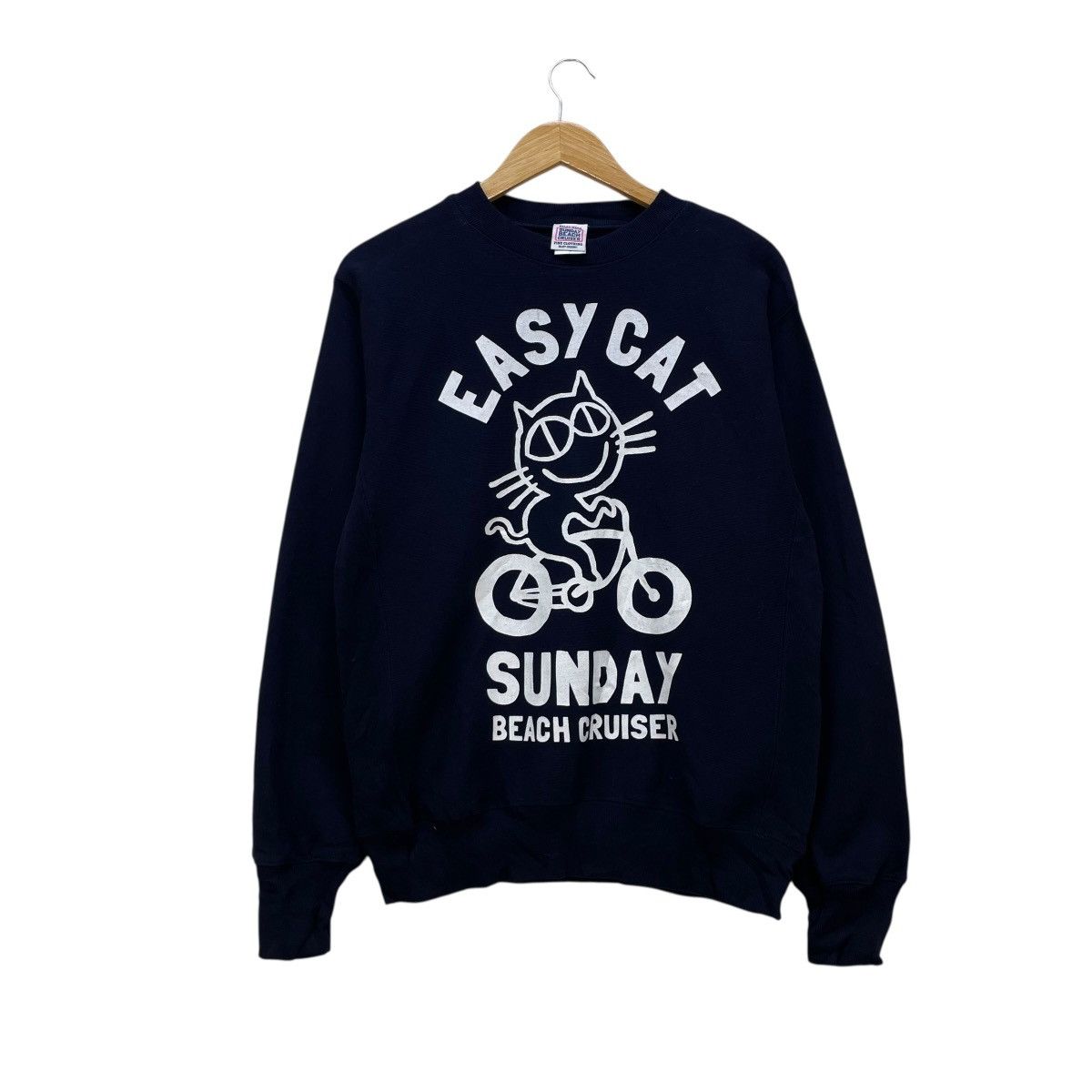 Vintage 💥Vintage Sunday Beach Cruiser Easy Cat Nice Graphic Crewneck Size US M / EU 48-50 / 2 - 1 Thumbnail