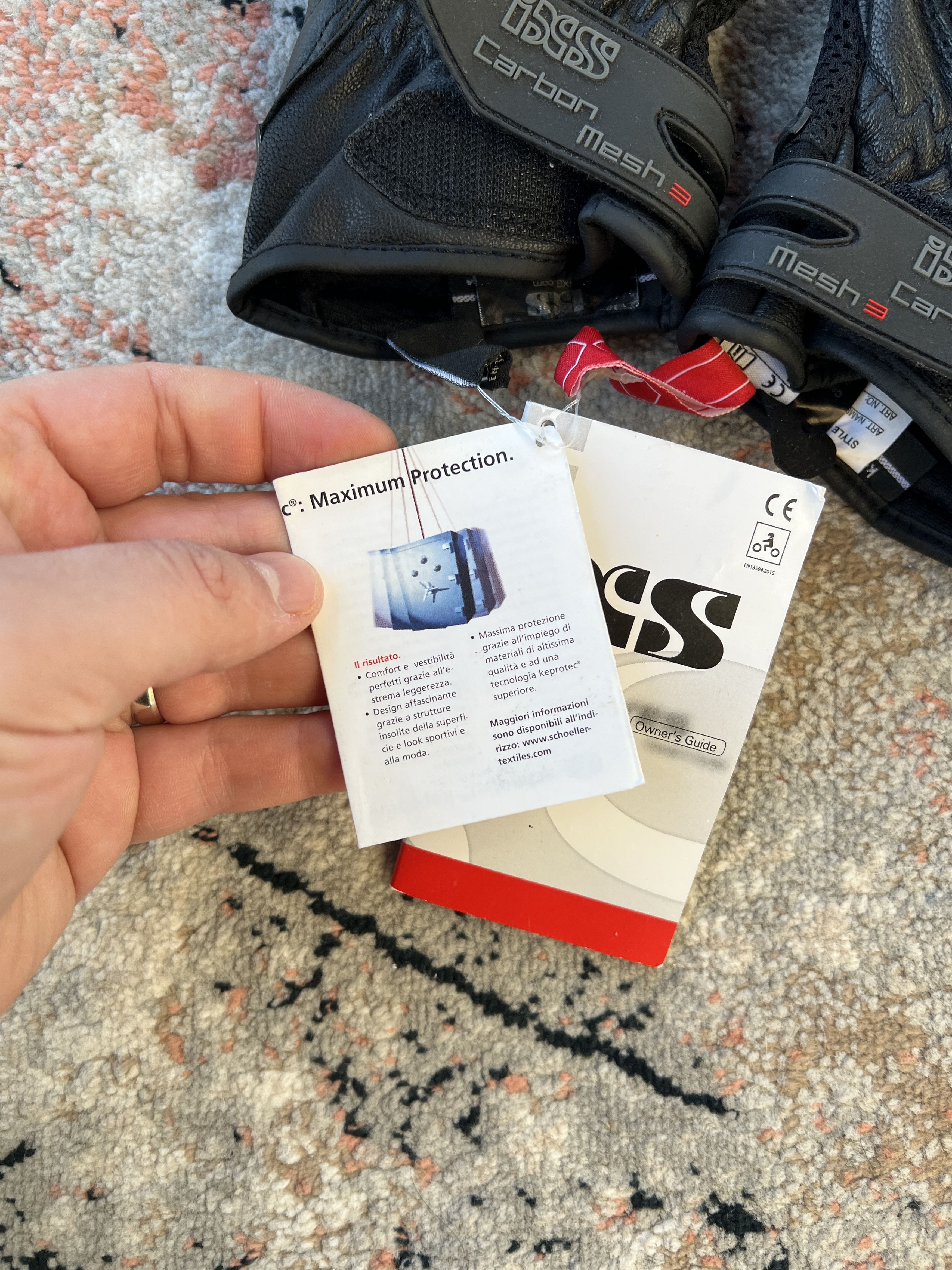 Other IXS Carbon Mesh 3 Gloves Size ONE SIZE - 5 Thumbnail