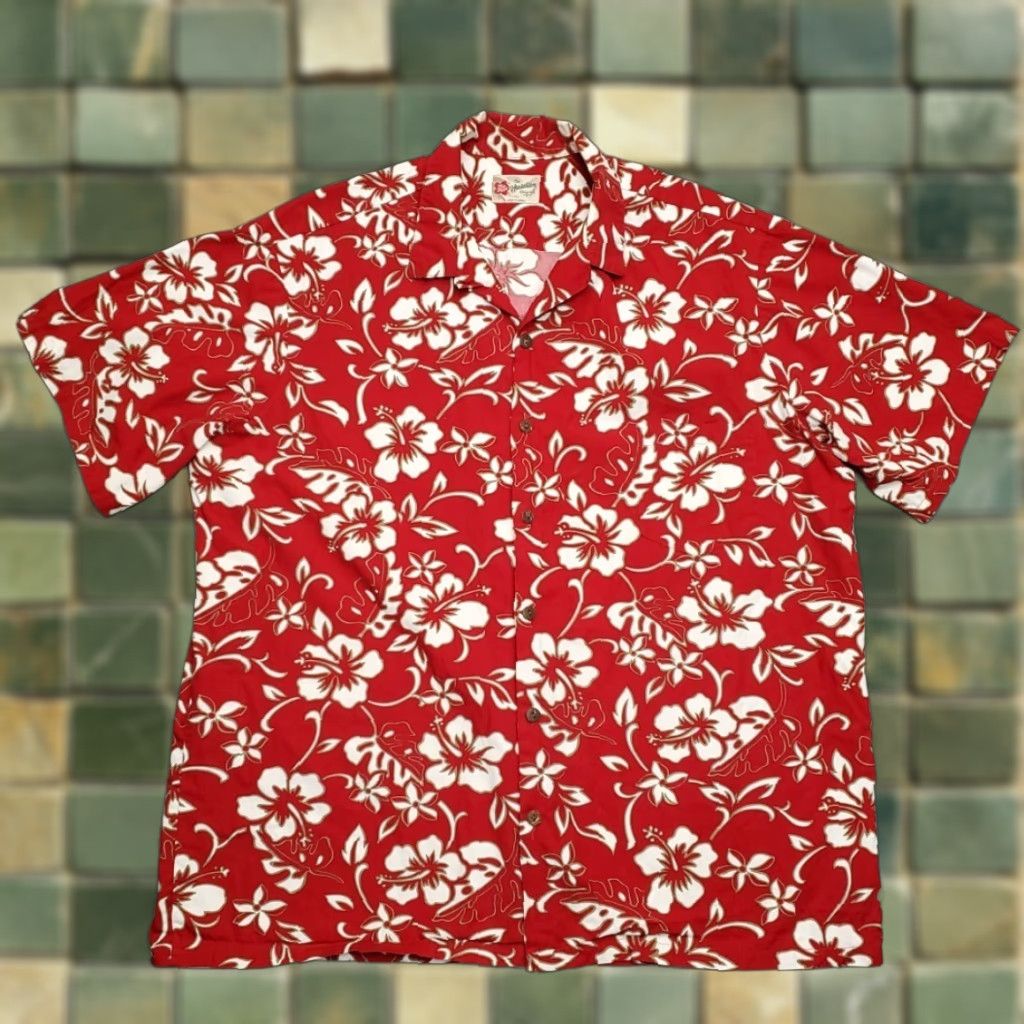 Hilo Hattie VINTAGE Hilo Haittie Shirt Mens 3XL Red Cotton Floral Hawaiian Made in USA Shirt Size US XXL / EU 58 / 5 - 1 Thumbnail