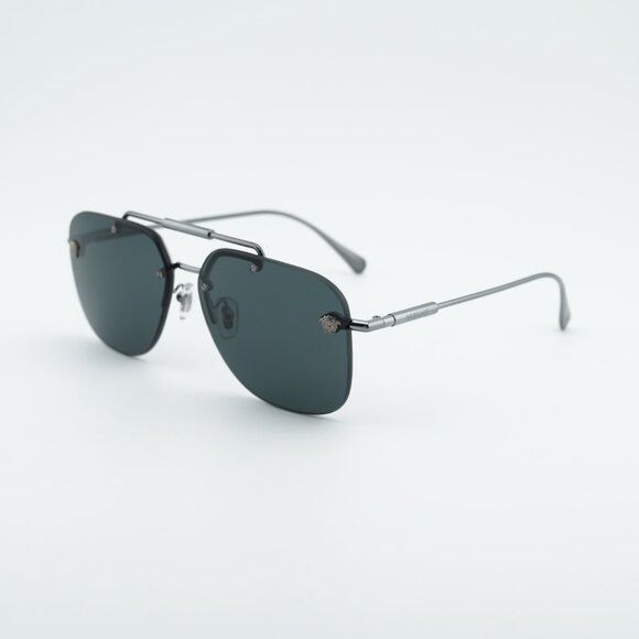 Versace Versace VE2296 100187 Sunglasses Gunmetal Aviator Frame Size ONE SIZE - 1 Thumbnail