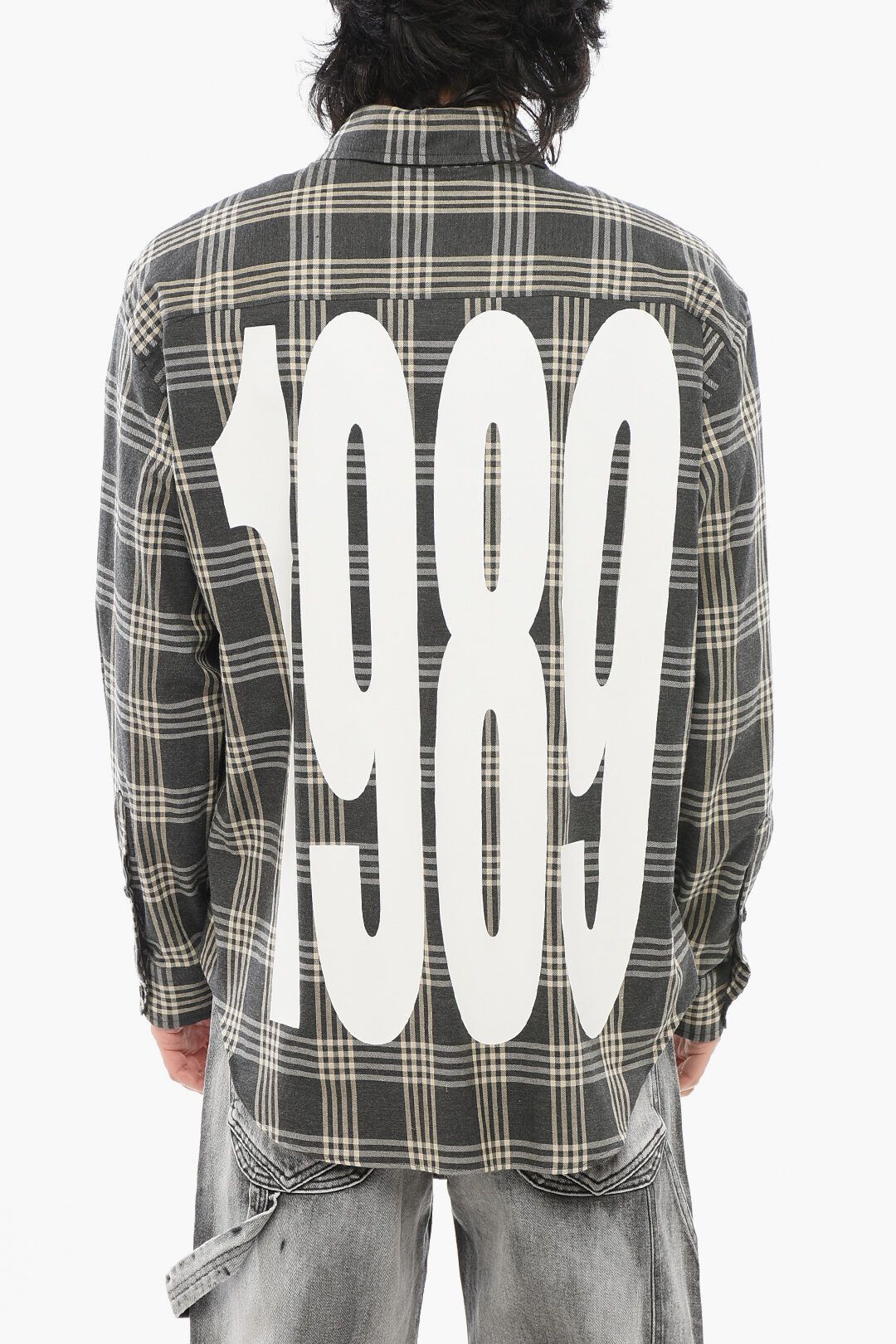 1989 STUDIO og1mm0725 Cotton Flannel Shirt in Grey Size US L / EU 52-54 / 3 - 2 Thumbnail