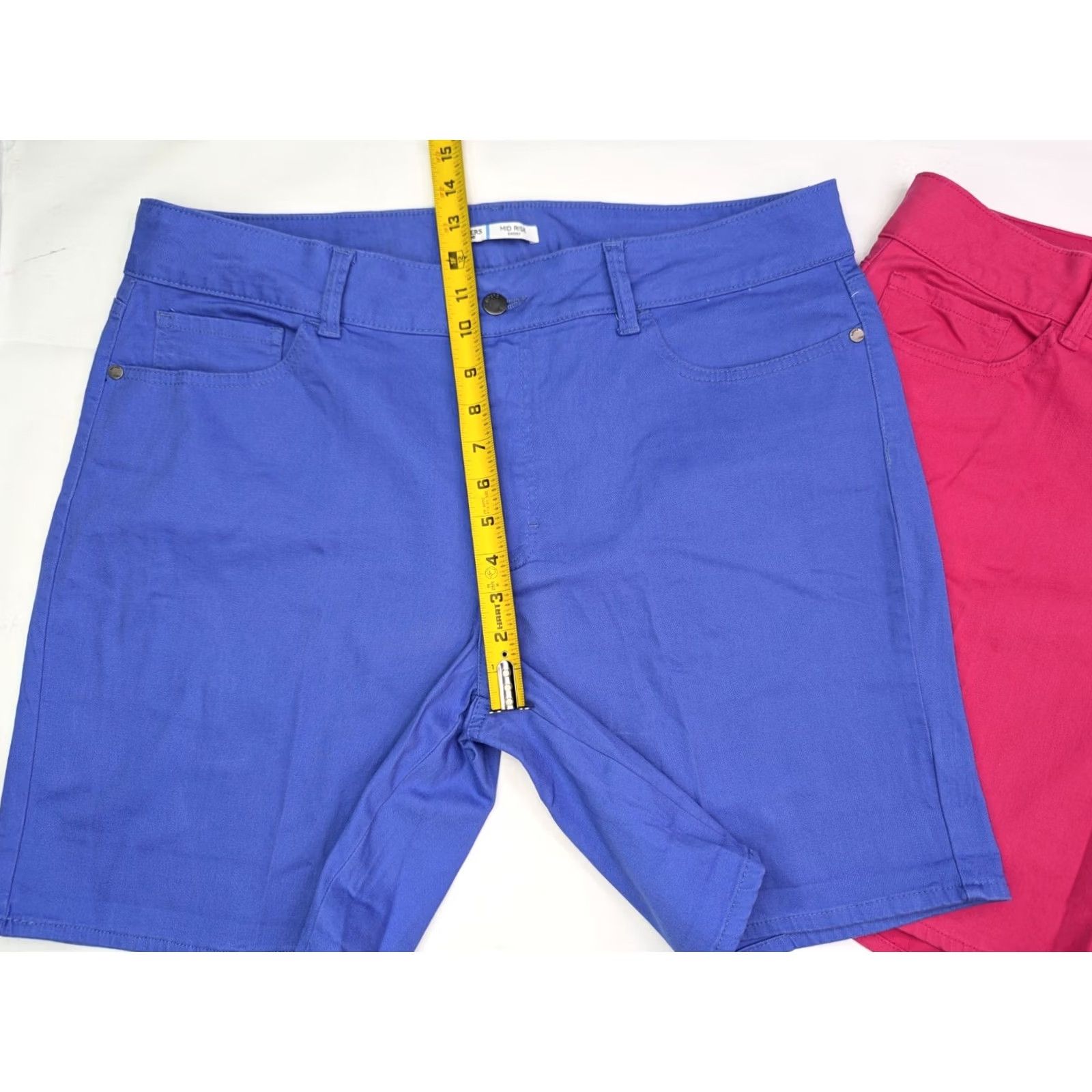 Lee RIDERS by LEE LOT x 2 Pink & Blue Denim Mid Rise Shorts, Women L (38 x 8) EUC Shorts Bermuda 5-Pocket Classic Size 36" / US 14 / IT 50 - 4 Thumbnail