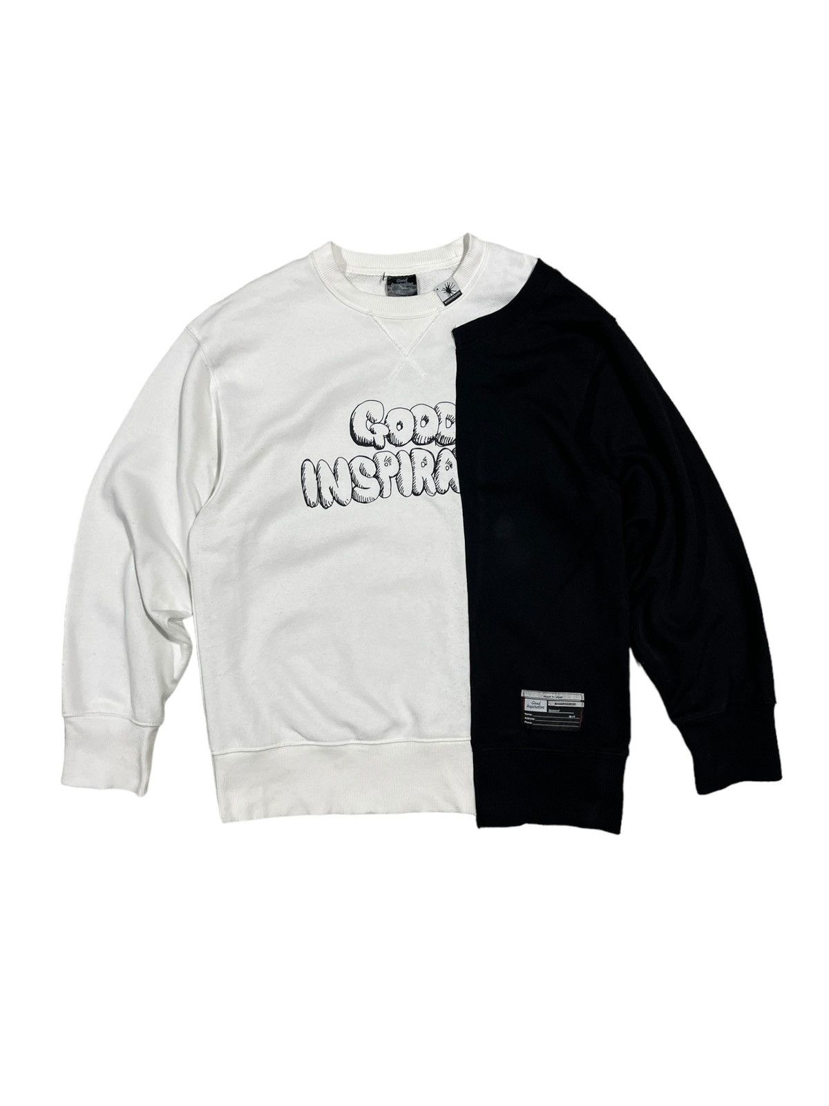 image of Maison Mihara Yasuhiro x Miharayasuhiro “Good Inspiration” Rebuild Sweatshirt in White (Size Medium