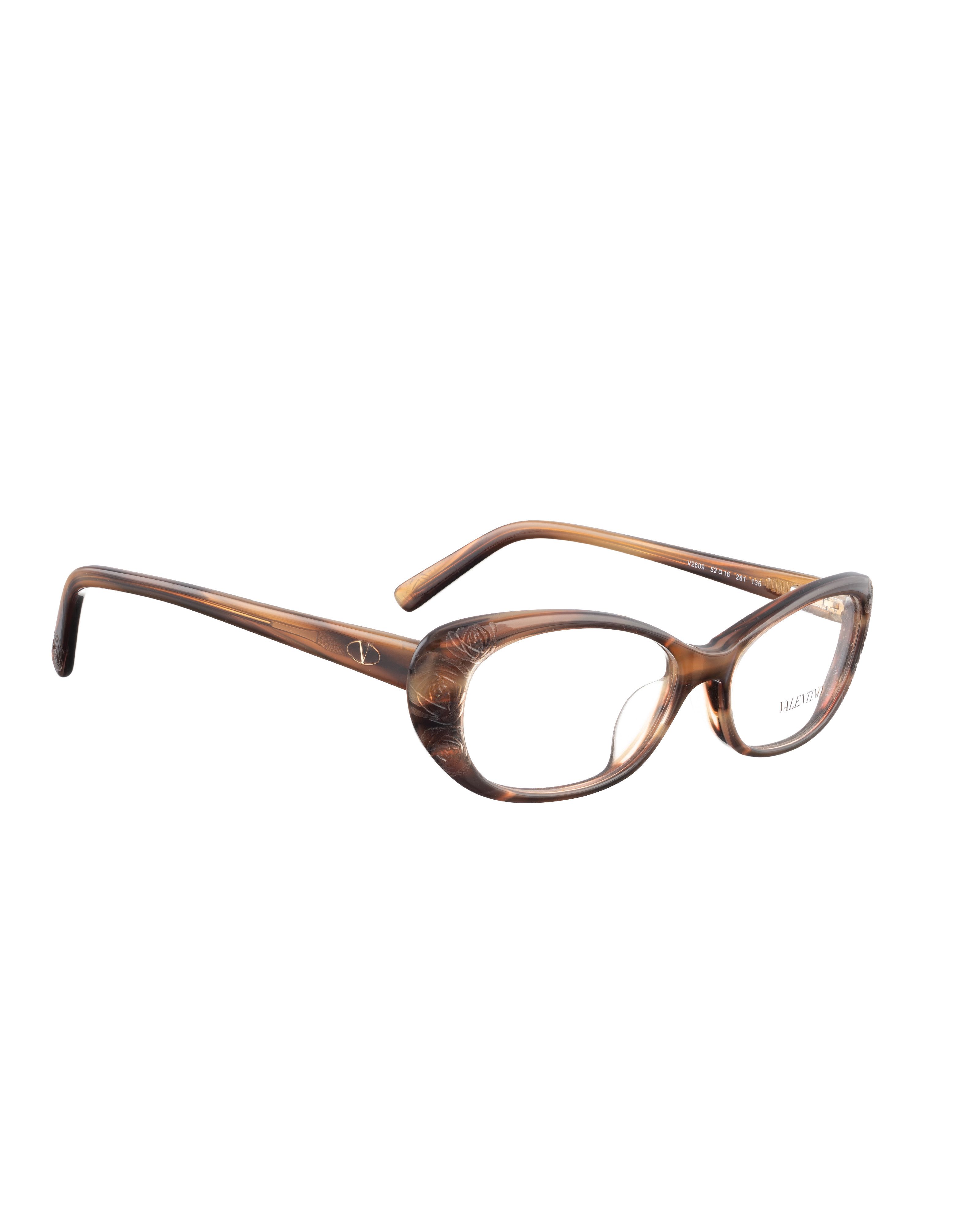 Valentino Valentino 00s Brown Cat Eye Glasses with Roses Size ONE SIZE - 2 Thumbnail