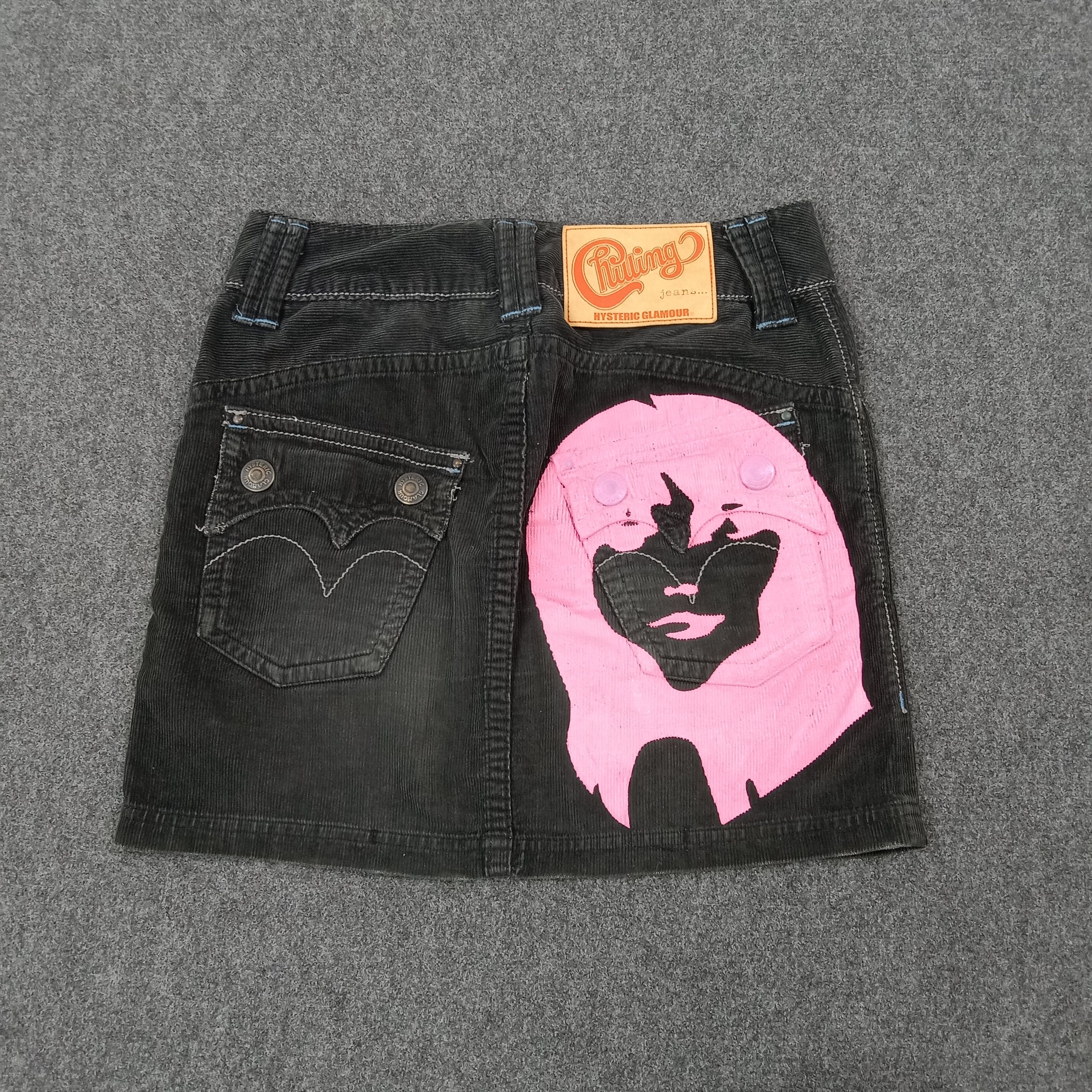 Hysteric Glamour Hysteric Glamour Japanese Corduroy Logo Skirt C265N6 Size 28" / US 6 / IT 42 - 1 Thumbnail