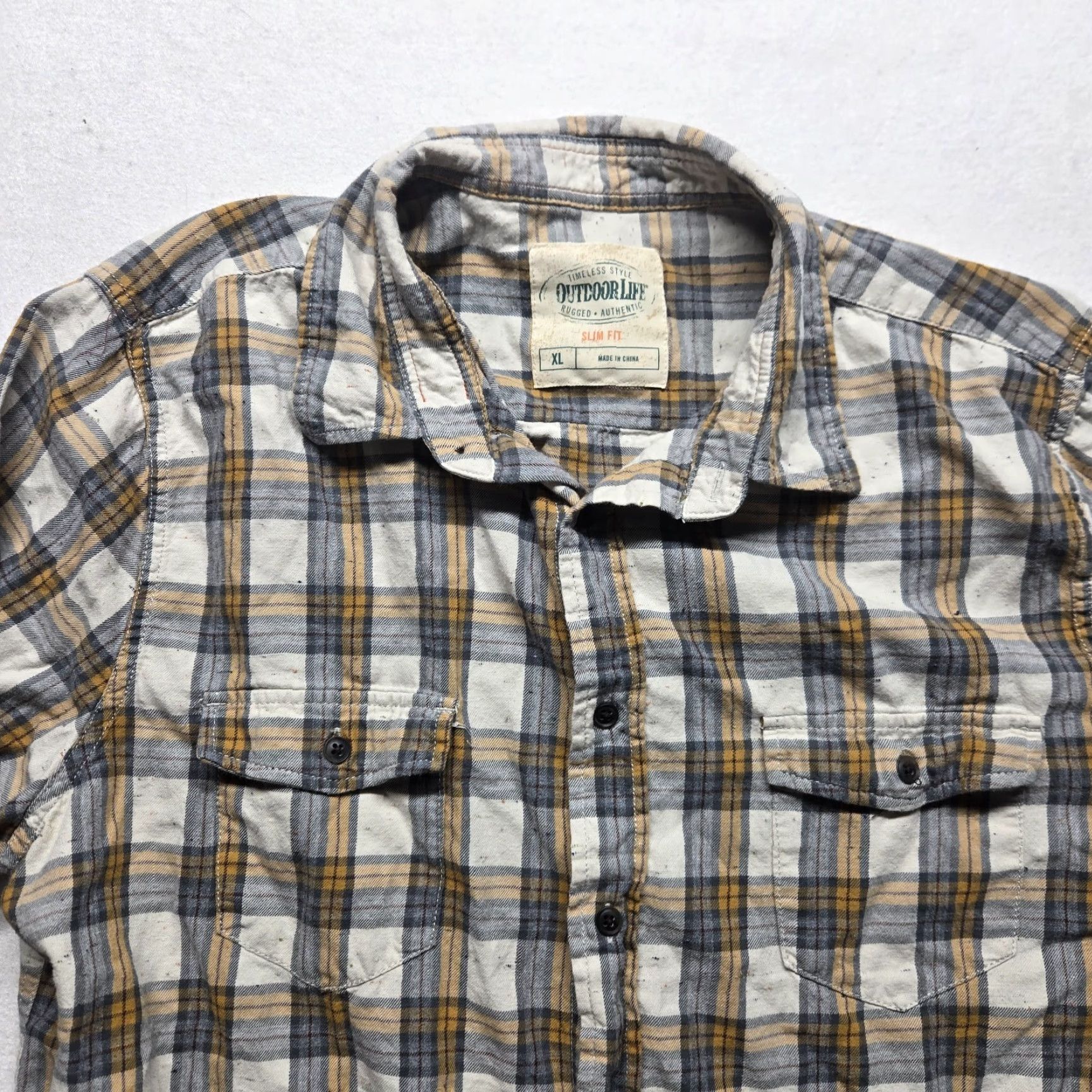 Alife Outdoor Life Shirt Slim Fit Button-Up Plaid Flannel Adult Men XL Multicolor Casual Shirt Mens XL Plaid Flannel Spring Fall Winter Size US XL / EU 56 / 4 - 2 Thumbnail