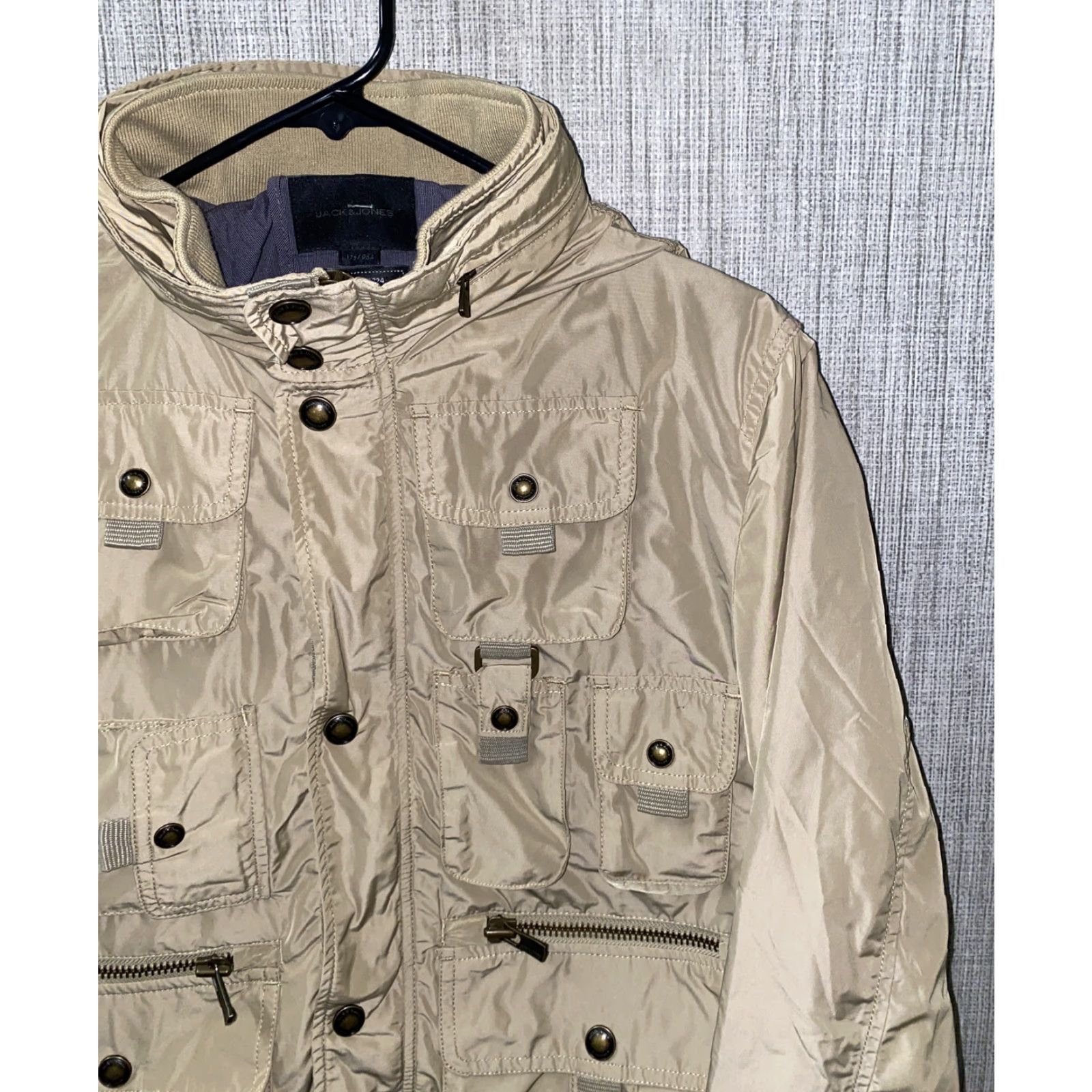 Vintage Jack And Jones Jacket Full Zip Womens Beige Nylon M Regular Size Women Size M / US 6-8 / IT 42-44 - 2 Thumbnail