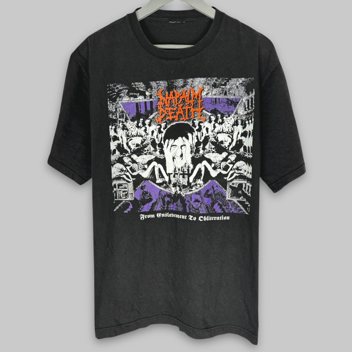 Band Tees Vintage Napalm Death Enslavement To Obliteration T Shirt Size US XL / EU 56 / 4 - 1 Thumbnail