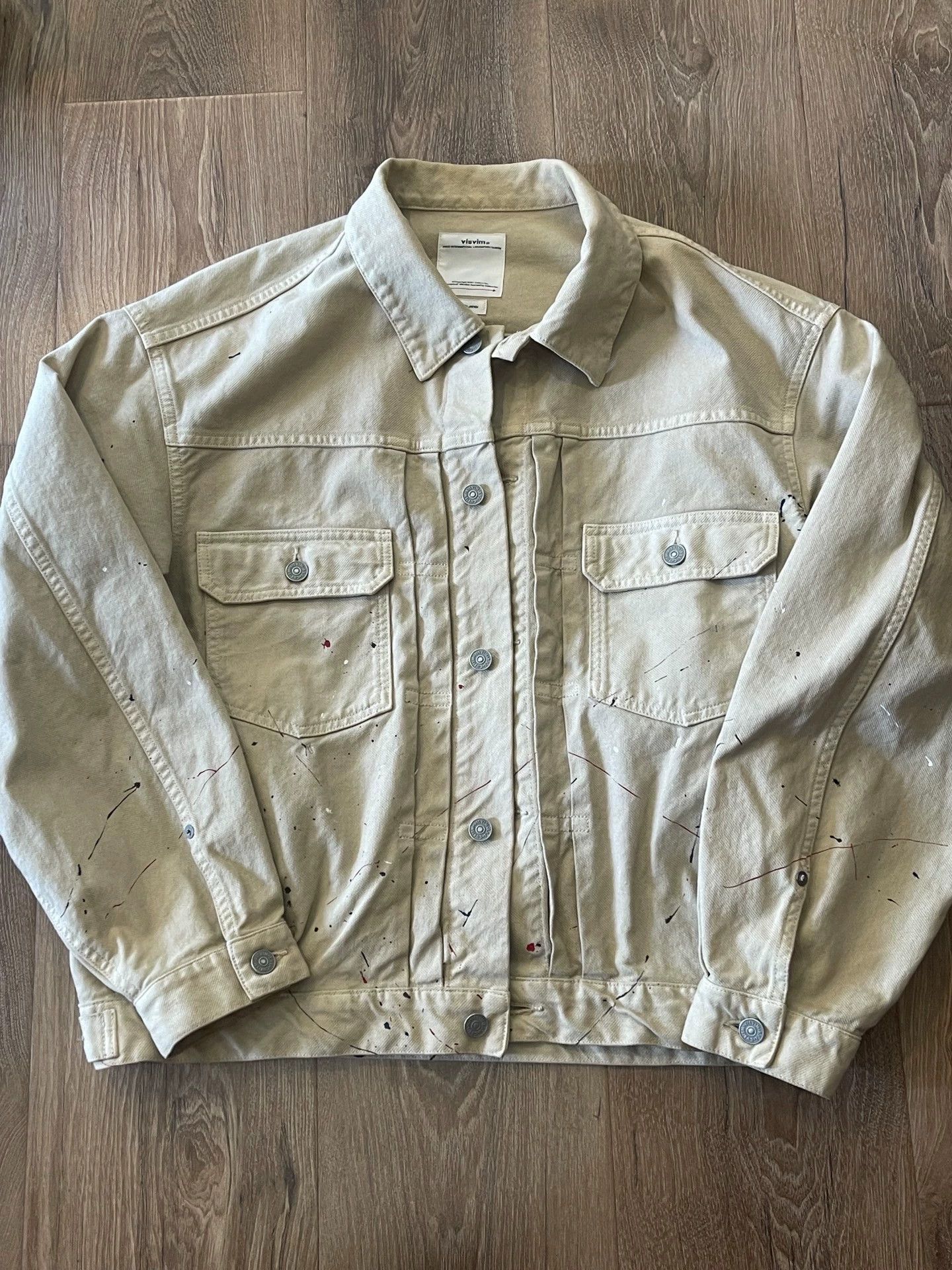 Visvim VISVIM 21SS 101XX JKT Beige Ink Splatter 2 Size US M / EU 48-50 / 2 - 1 Thumbnail