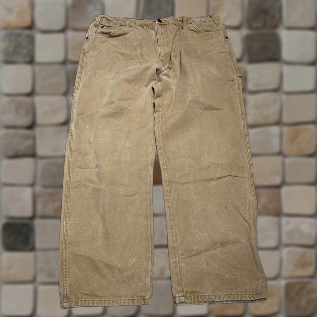 Dickies DICKIES Carpenter Pants Jeans Brown Duck Mens Size 40 x 28.5 Work Construction Pants Shoes? Size US 40 / EU 56 - 1 Thumbnail