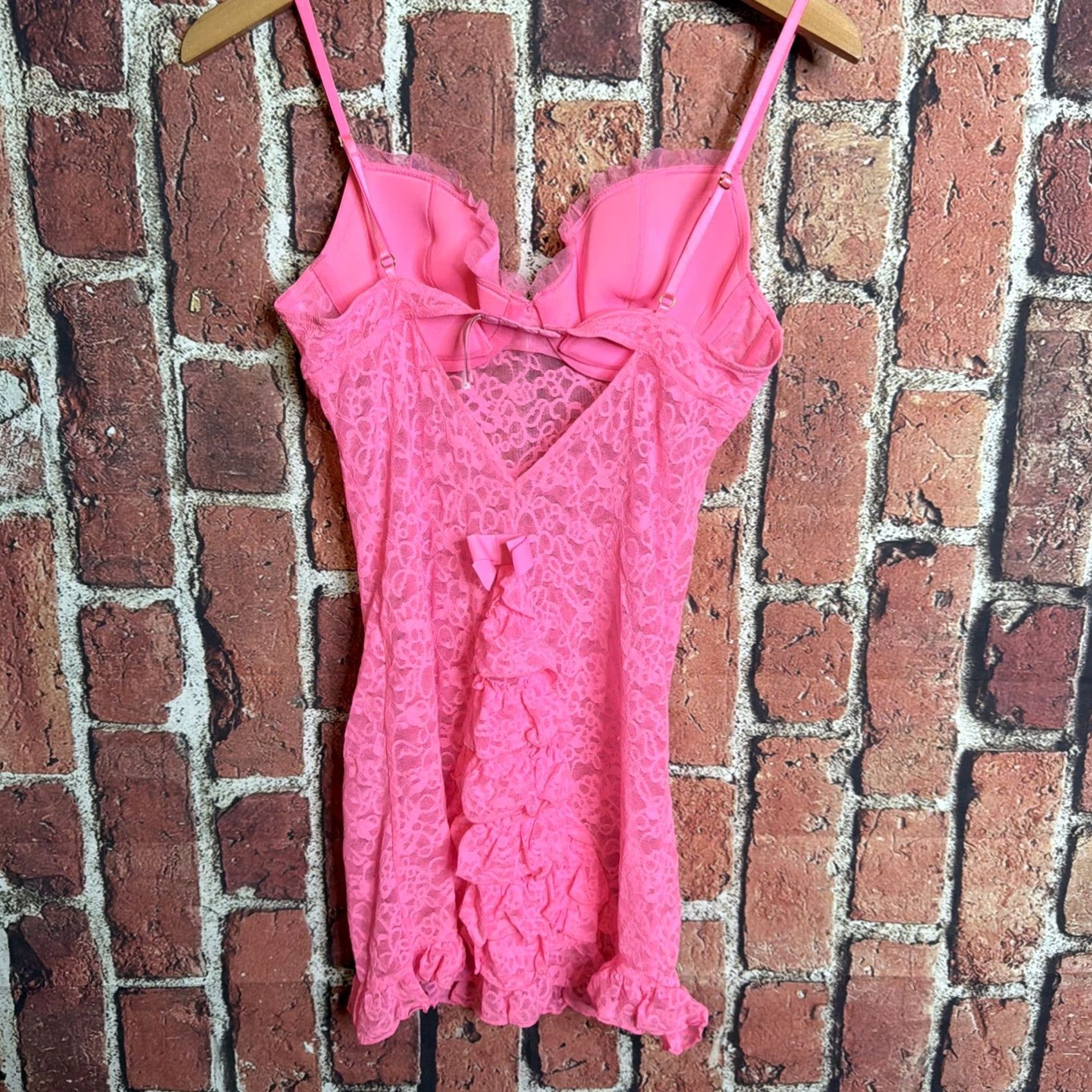 Victoria's Secret Victoria's Secret The Lacie Chemise Gown L Pink Women Slip Sleepwear Size ONE SIZE - 3 Thumbnail