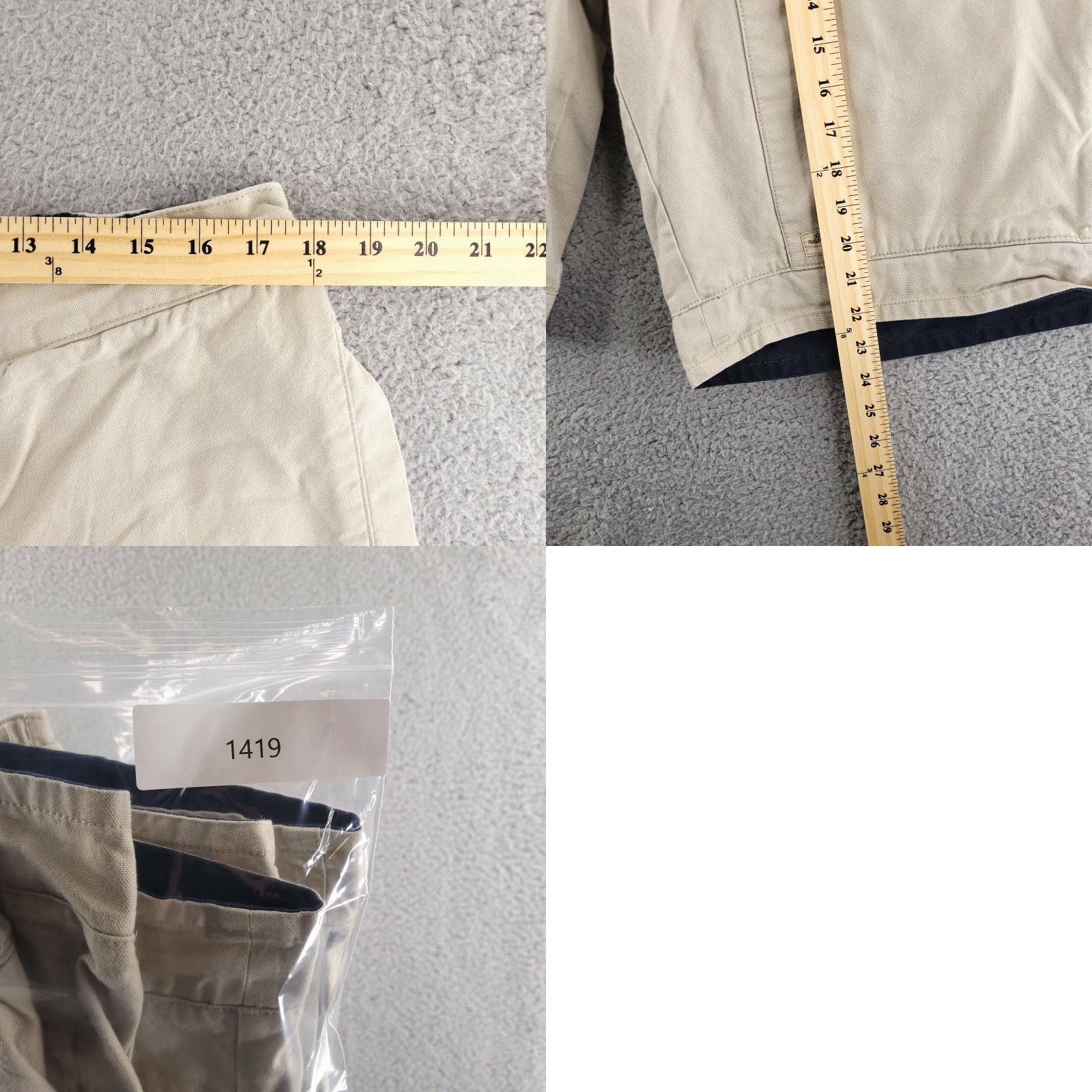 Chaps VINTAGE Chaps Cargo Shorts Mens Large Beige Canvas Baggy Workwear Size US 33 - 8 Thumbnail