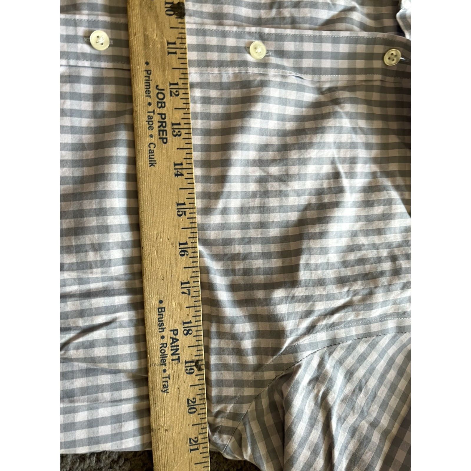 Gap Gap Mens Slim Fit Non Iron Gray Gingham Check Long Sleeve Button Up Shirt Large Size US L / EU 52-54 / 3 - 4 Thumbnail