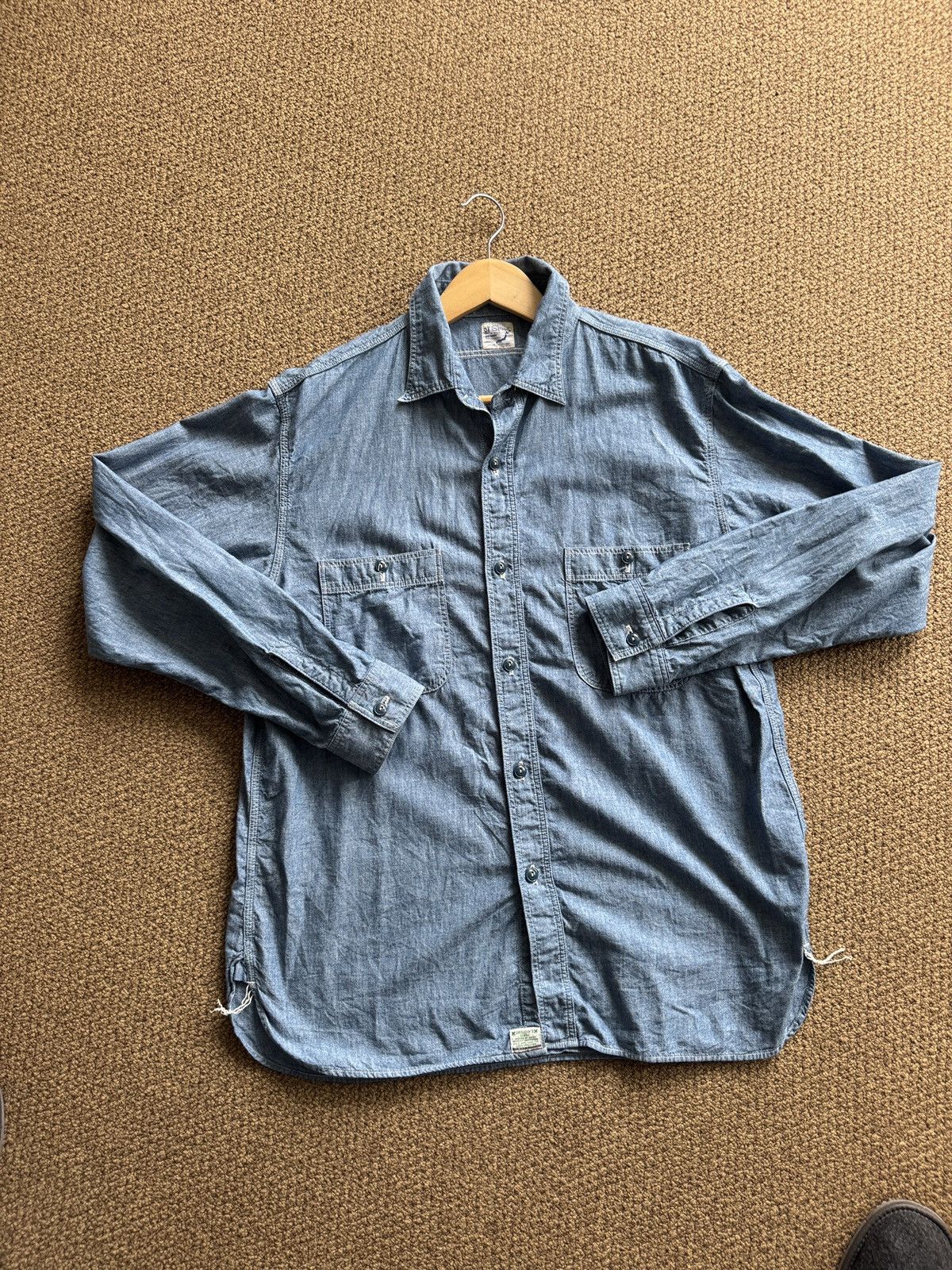 ORSLOW WORK CHAMBRAY SHIRT SZ.6