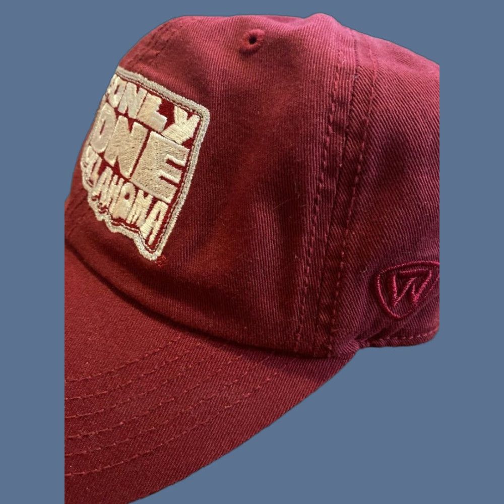 Top Of The World Top of the World Oklahoma Sooners Adjustable Hat There's only one Oklahoma State Map Red Baseball Cap Mens Adjustable Canvas Cotton College Size ONE SIZE - 1 Thumbnail