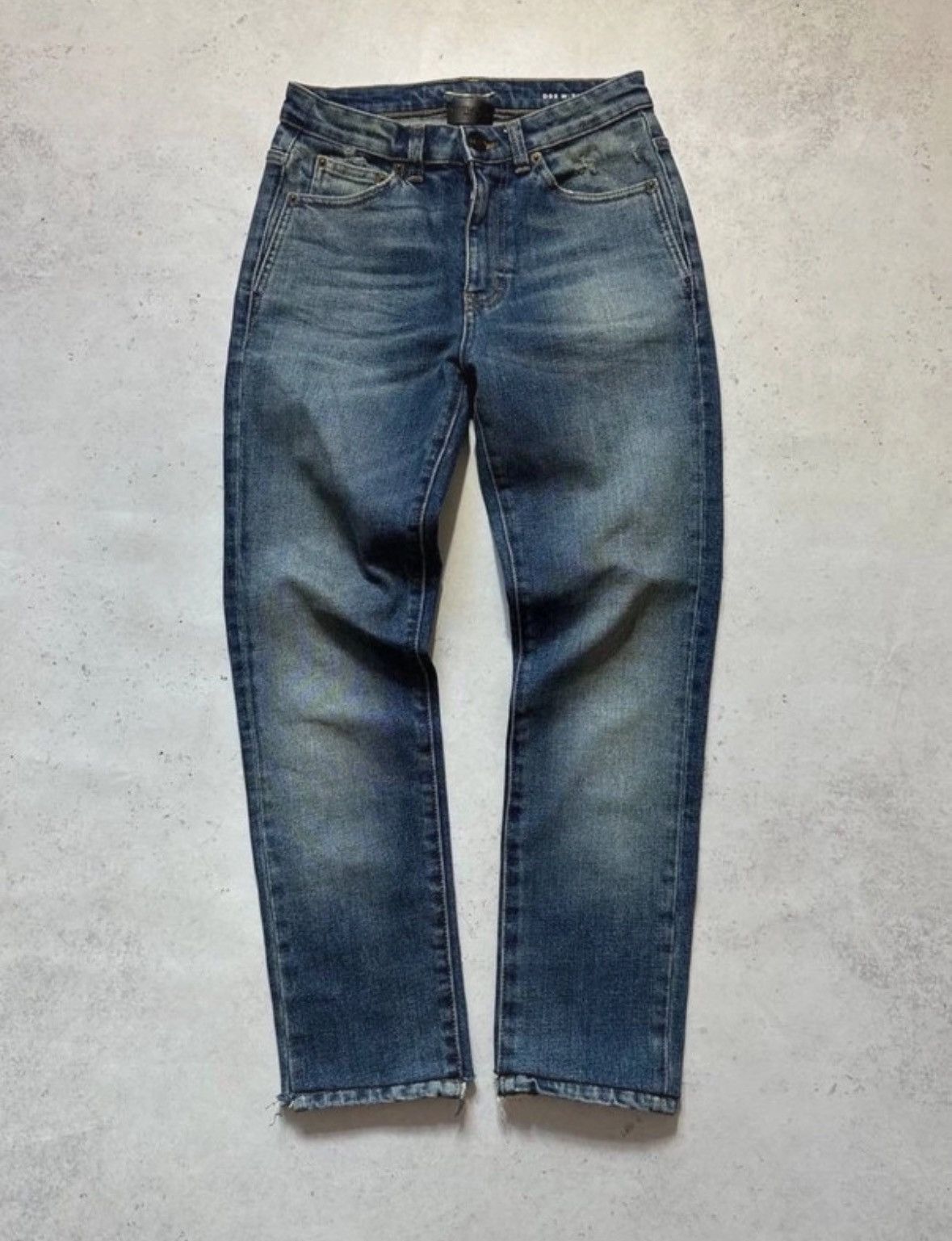 Saint Laurent Paris VINTAGE SAINT LAURENT ARCHIVAL DENIM PANTS Y2K 26 Size 26" / US 2 / IT 38 - 3 Thumbnail