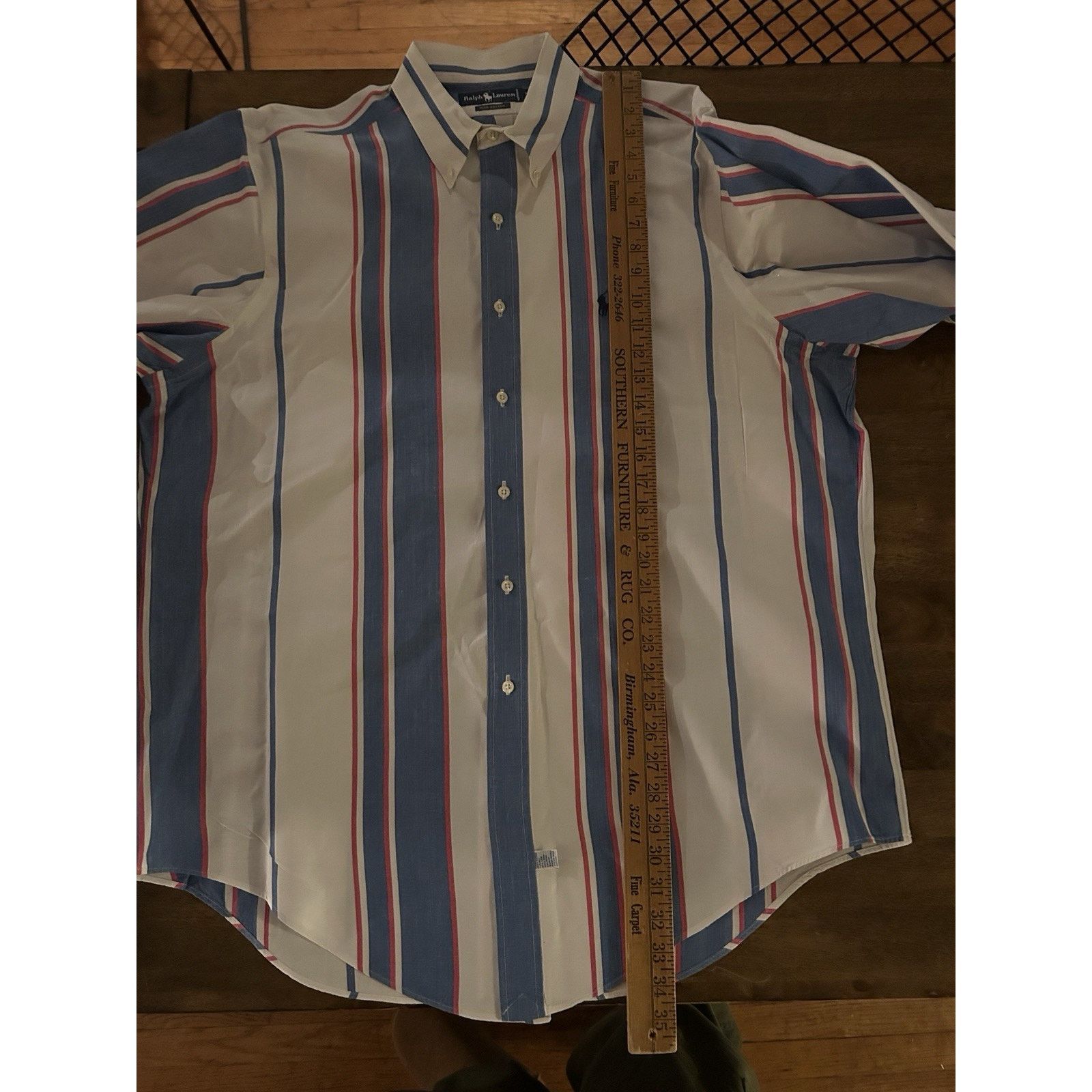 Lauren Ralph Lauren Vintage Ralph Lauren Button Down Striped Shirt XXL 80s Retro Size US XXL / EU 58 / 5 - 6 Thumbnail