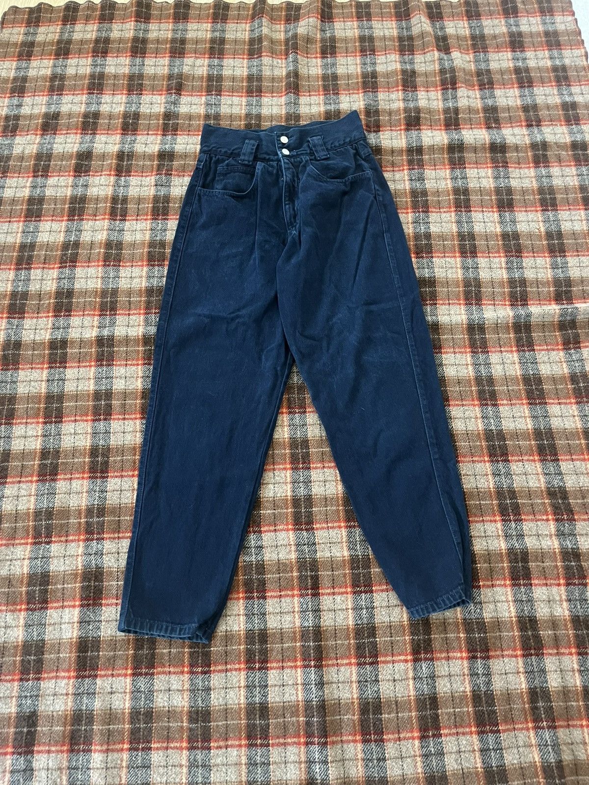 Other Vintage 80’s Made in USA Wave Navy High waisted Mom jeans Size 27" / US 4 / IT 40 - 1 Thumbnail