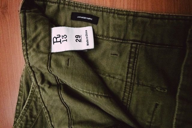 R13 Utility Drop Crotch Wide Cuff Size 29" - 3 Thumbnail