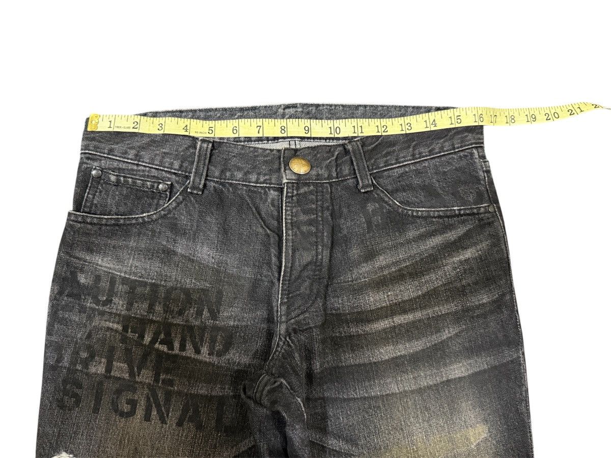 If Six Was Nine × Le Grande Bleu (L.G.B.) Very Rare Schorl Distressed Flare Printed Jeans Size US 32 / EU 48 - 15 Thumbnail