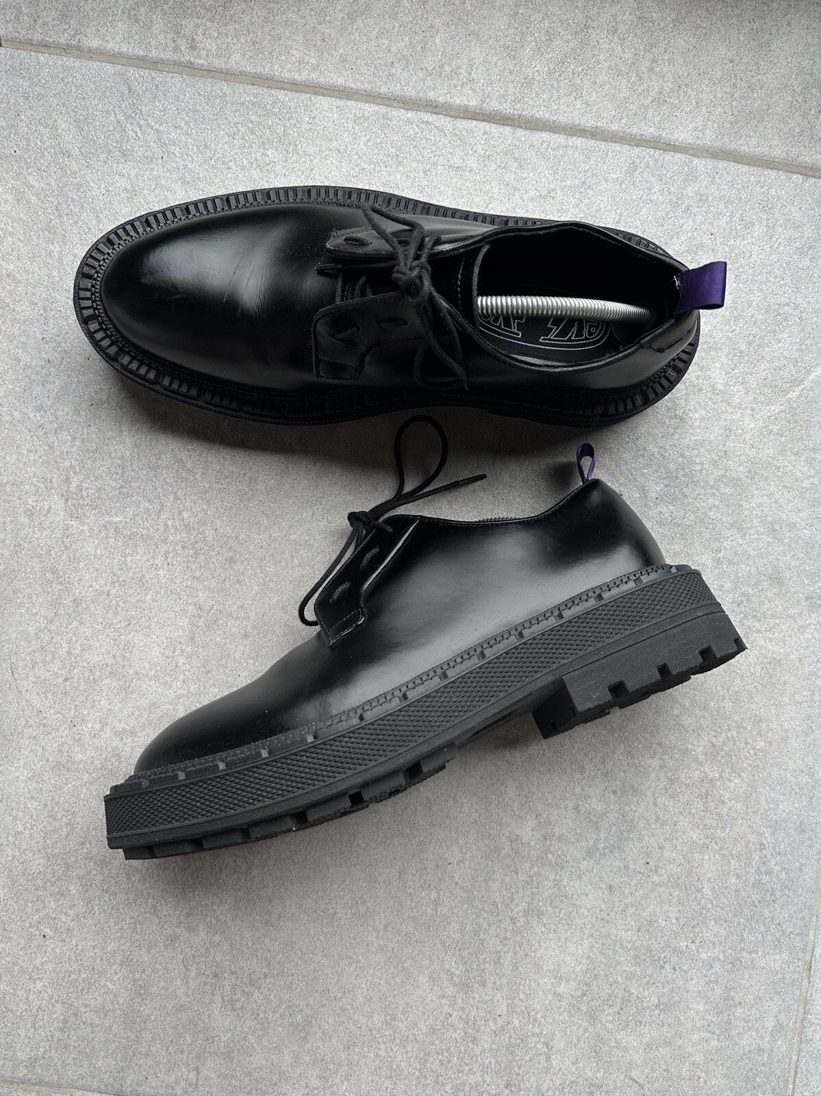 Eytys EYTYS Men's Alexis Derby Shoes Black Leather Chunky Platform Size US 10 / EU 43 - 2 Thumbnail