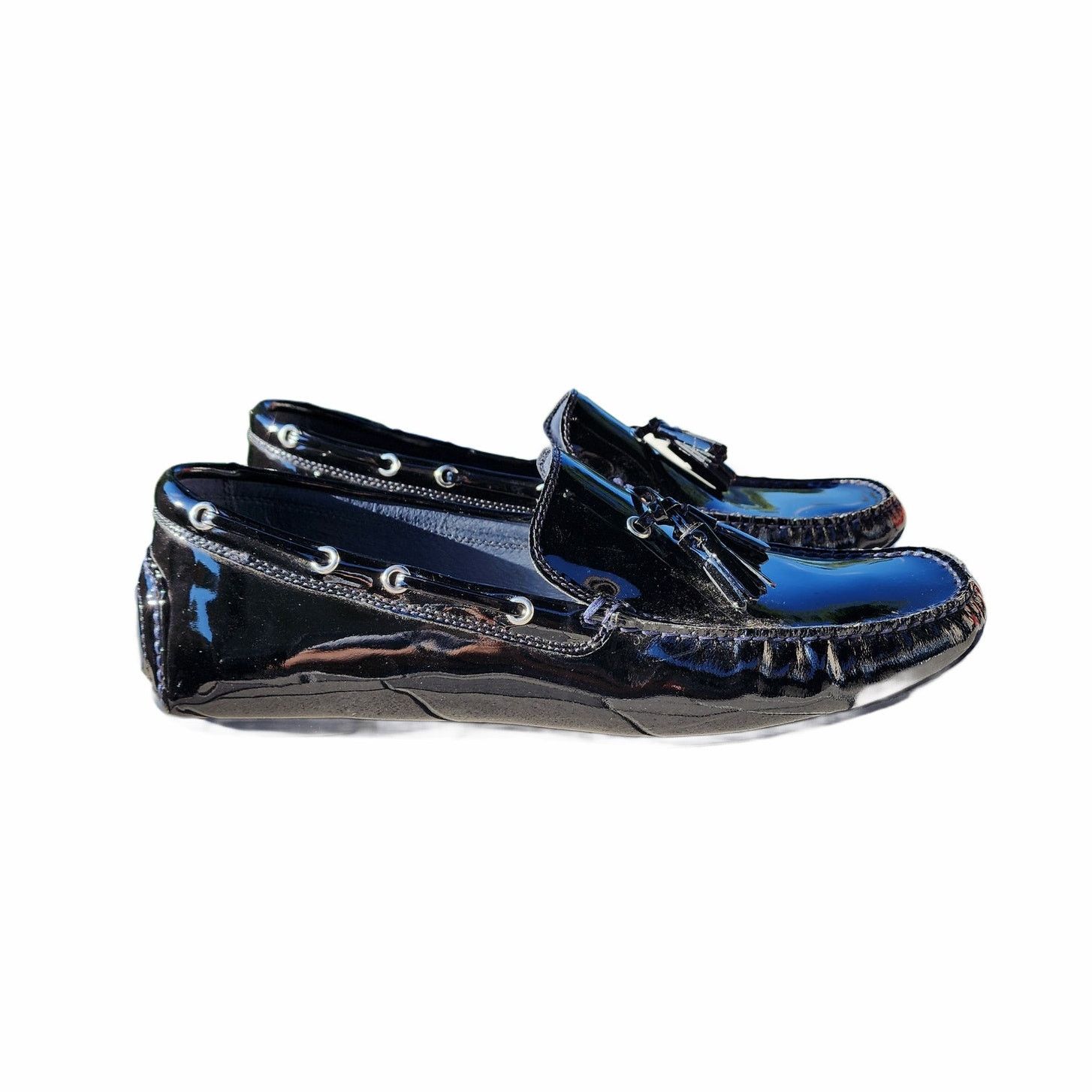 Donald Pliner Donald J Pliner Viper2 Patent Leather Tassel Driving Loafers Size US 13 / EU 46 - 4 Thumbnail