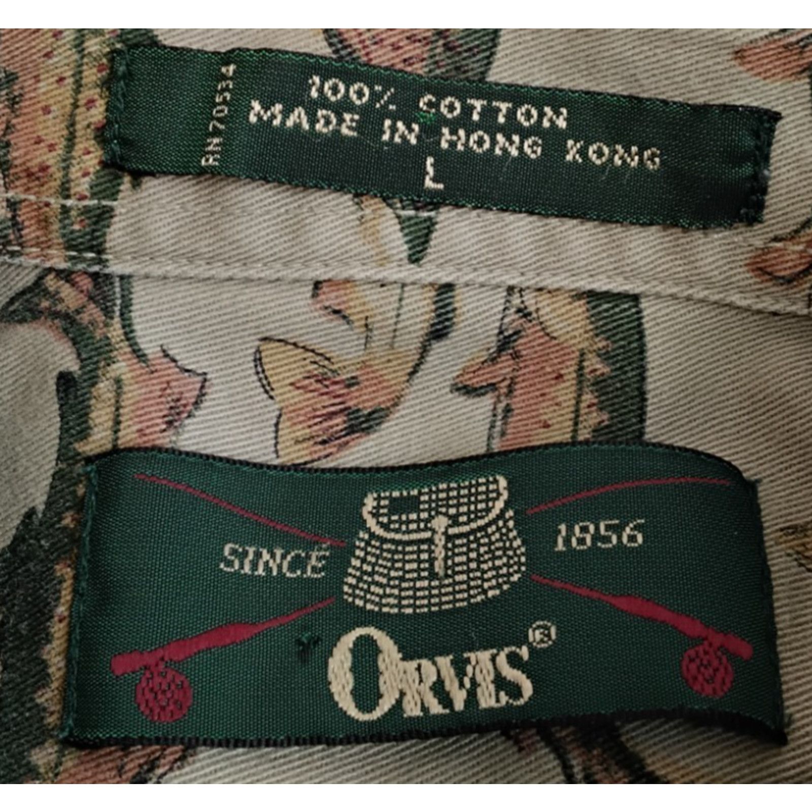 Orvis Orvis Short Sleeve Button Down Shirt Men's L Trout Print Size US L / EU 52-54 / 3 - 12 Thumbnail