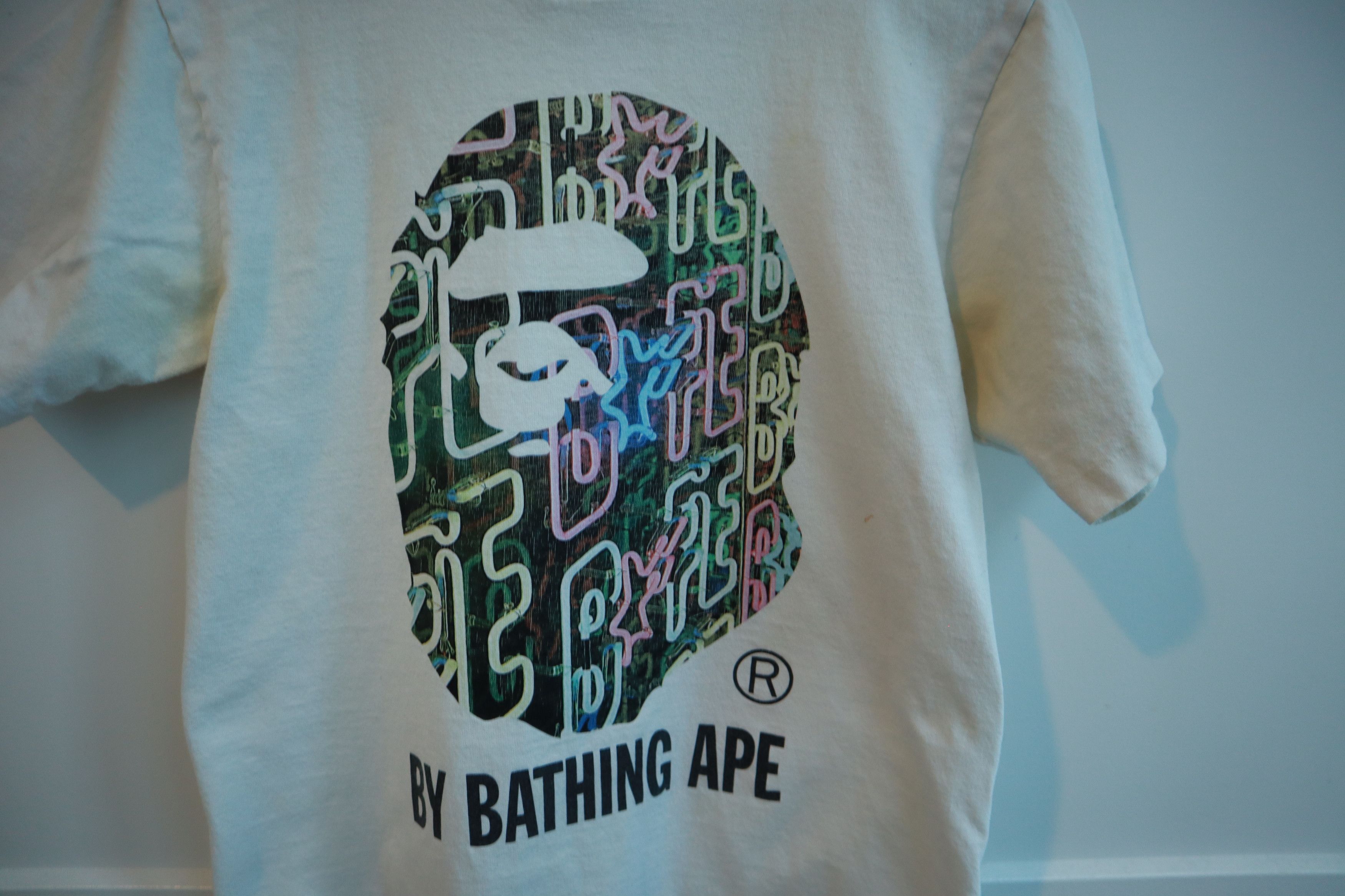 Bape Bape Neon Apehead T Shirt Size US S / EU 44-46 / 1 - 2 Thumbnail