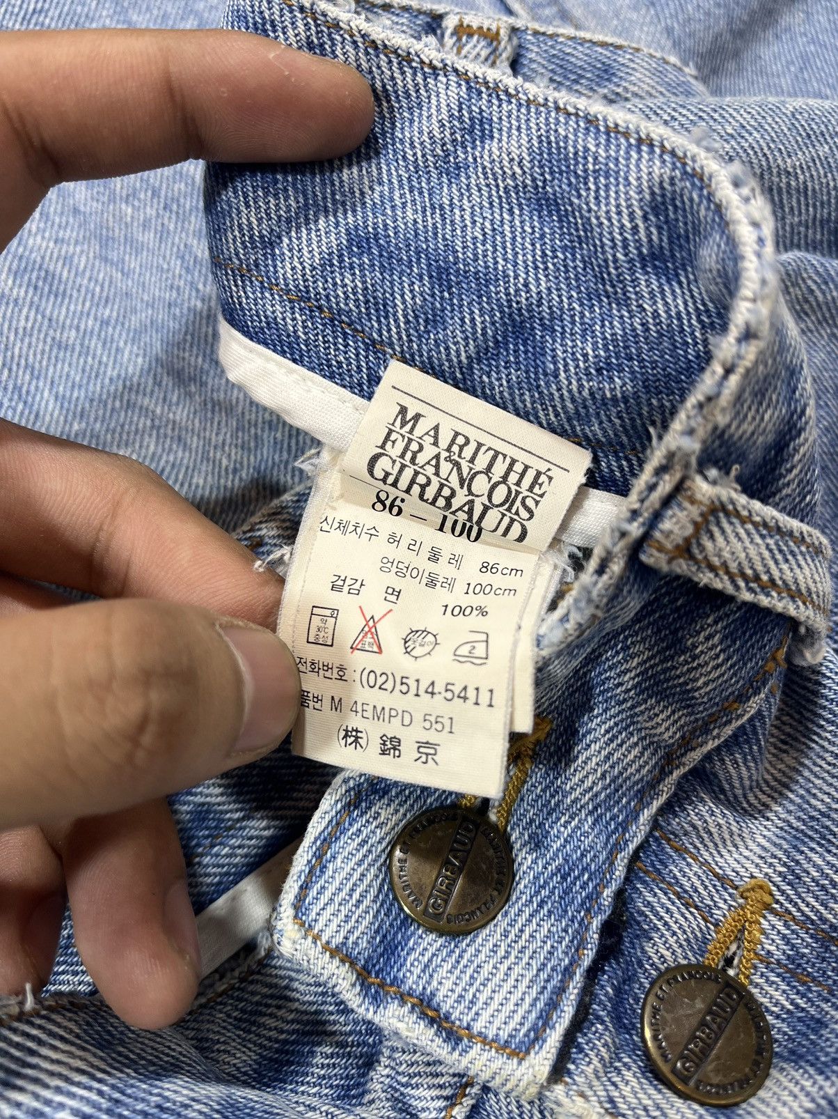 Marithe + Francois Girbaud Marithé François Girbaud Vintage Stone Washed Jeans Size US 33 - 14 Thumbnail