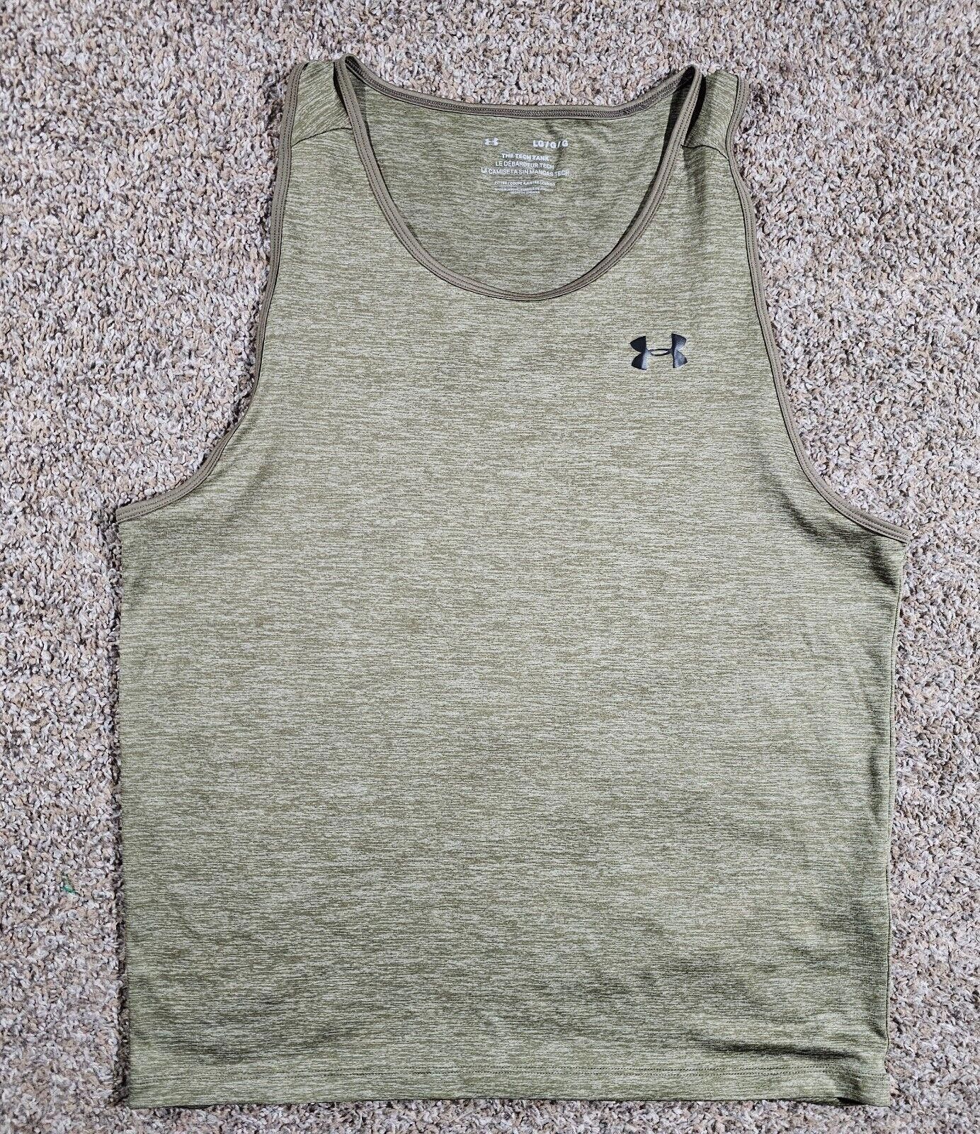 Under Armour Under Armour The Tech Tank Shirt Mens L Green Fitted Gym Size US L / EU 52-54 / 3 - 1 Thumbnail