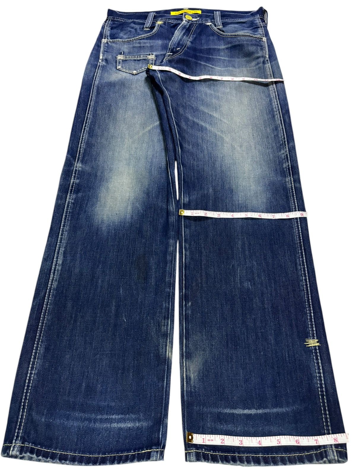 LVC × Levi's × Levi's Vintage Clothing Vintage 90s Levis 503 Mud Distressed Ripped Loose Baggy Jean Size US 33 - 14 Thumbnail