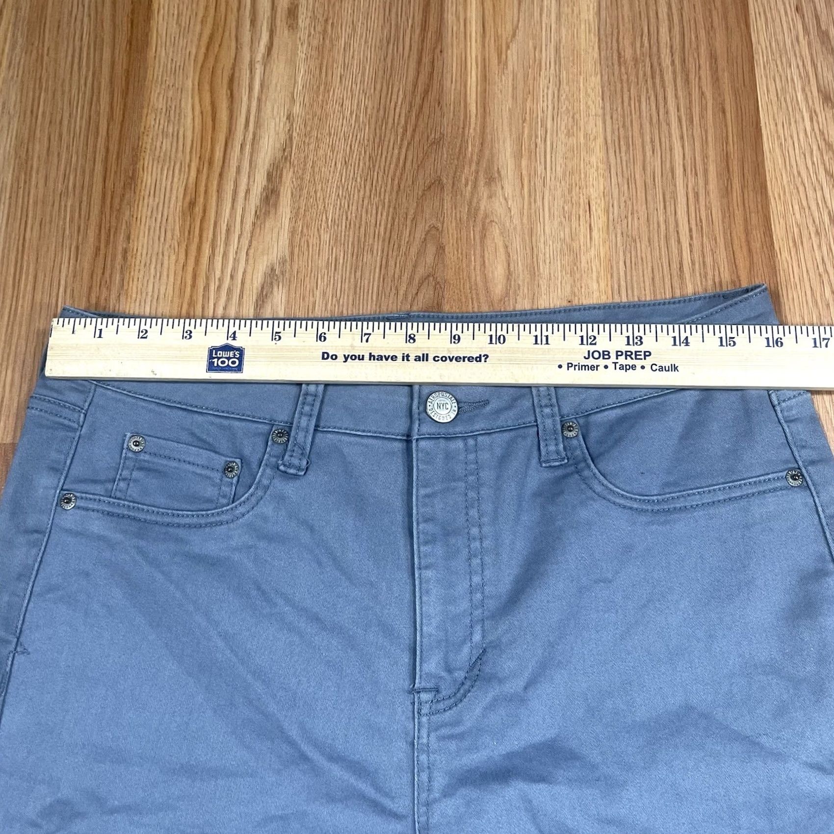 Vintage Aéropostale Pants Womens 12 Reg High Waisted Ankle Jegging Stretch Skinny Gray Jeans Size 24" / US 00 / IT 34 - 3 Thumbnail