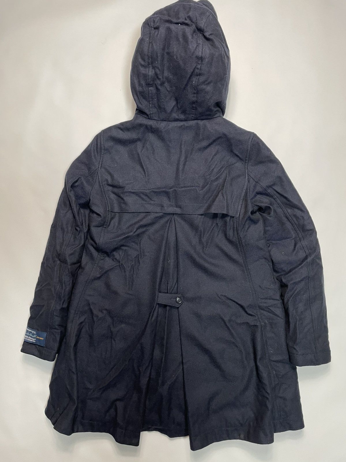 Woolrich Woolen Mills Woolrich x Loro Piana Navy Blue Wool Blend Hooded Parka XS Size XS / US 0-2 / IT 36-38 - 4 Thumbnail