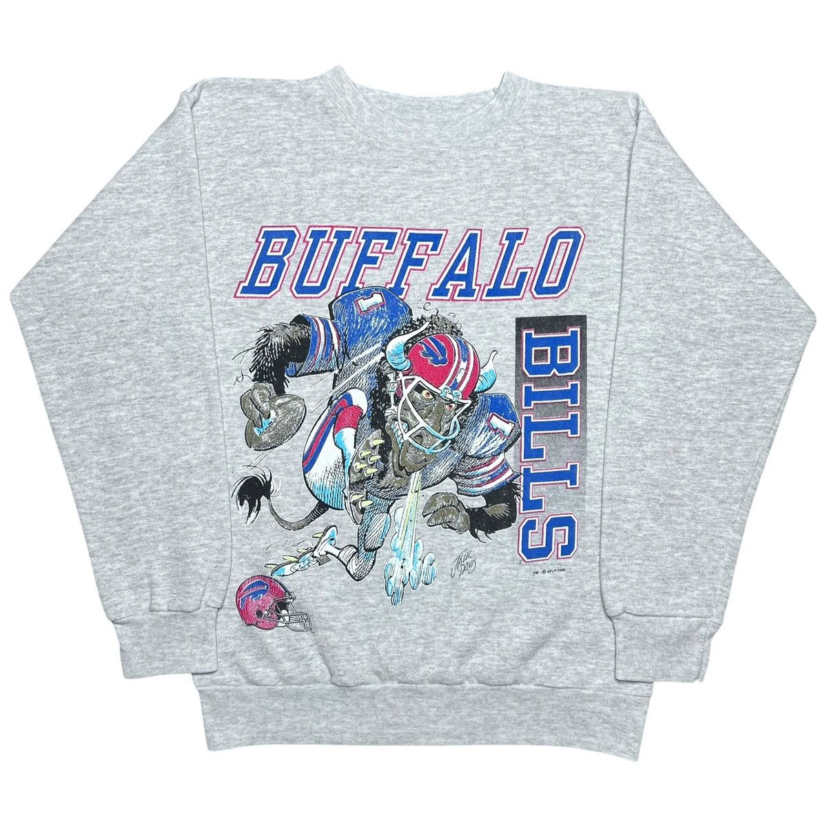 NFL Vtg 1988 NFL Buffalo Bills Jack Davis Spell Out Sweatshirt Size US M / EU 48-50 / 2 - 1 Thumbnail