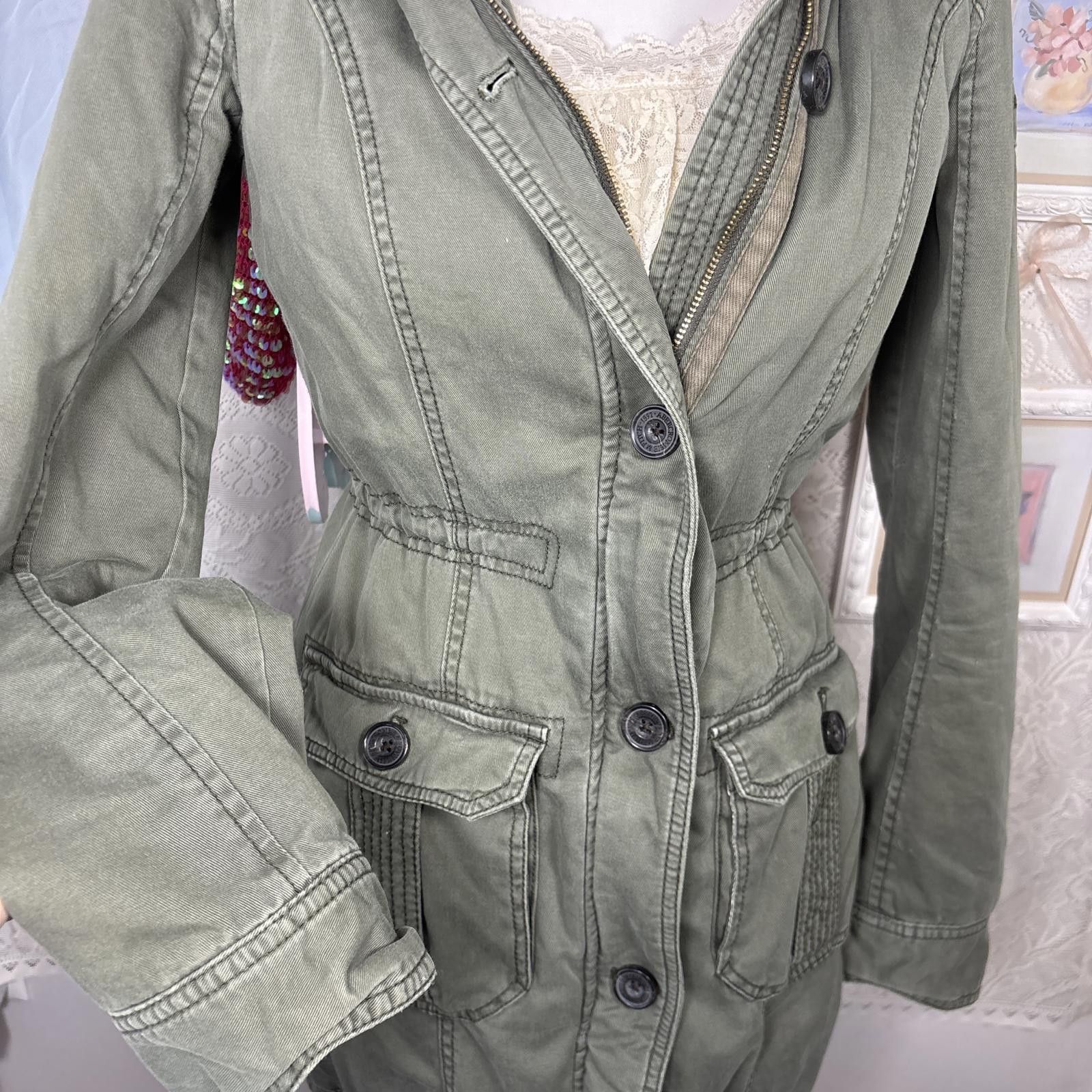 Abercrombie & Fitch vintage Abercrombie green cargo sherpa jacket Size S / US 4 / IT 40 - 5 Thumbnail