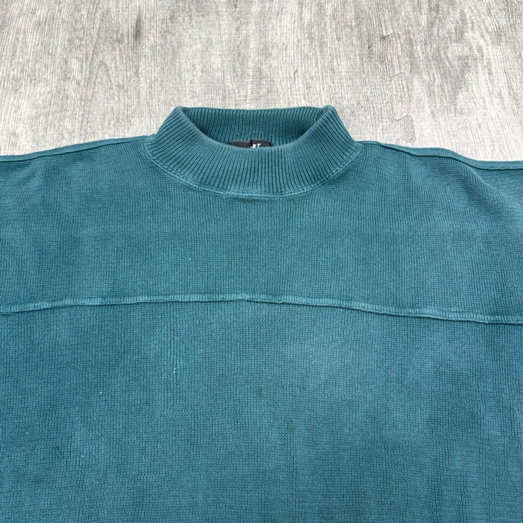 AQUA VINTAGE SPAGO Cotton Knit Sweater Aqua Blue 80s Retro Long Sleeve Women's Medium Size M / US 6-8 / IT 42-44 - 2 Thumbnail