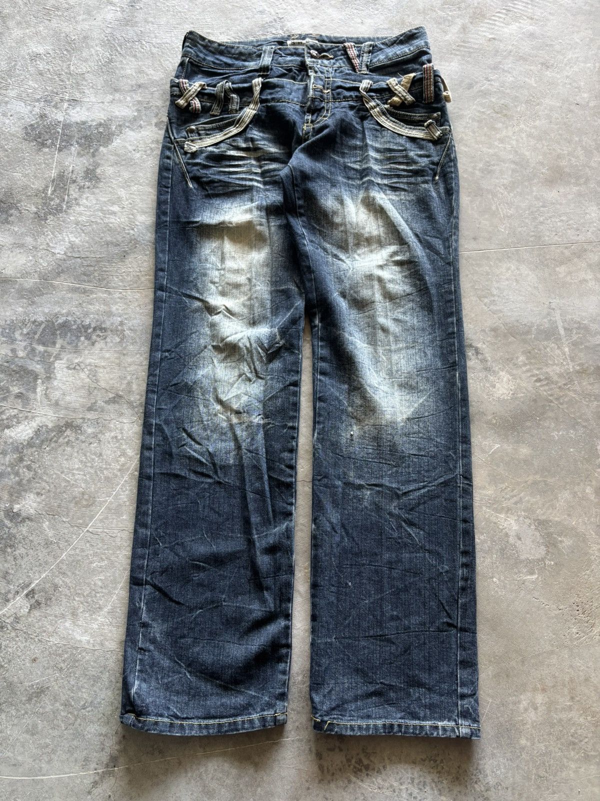 PPFM double waist sorridere faded wash whiskered japanese punk Size US 31 - 1 Thumbnail