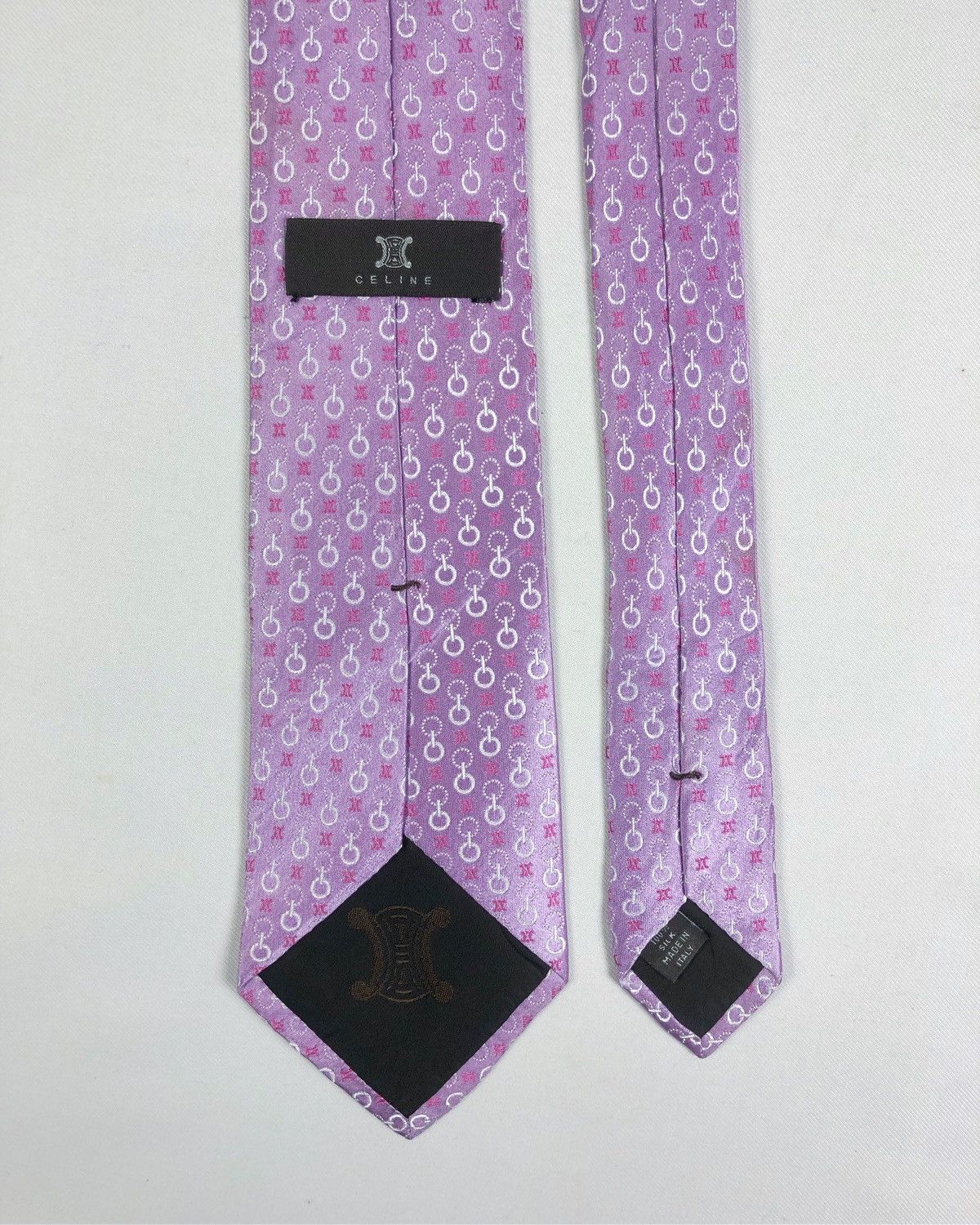 Celine Rare Celine Monogram Silk Tie Made in Italy Size ONE SIZE - 4 Thumbnail