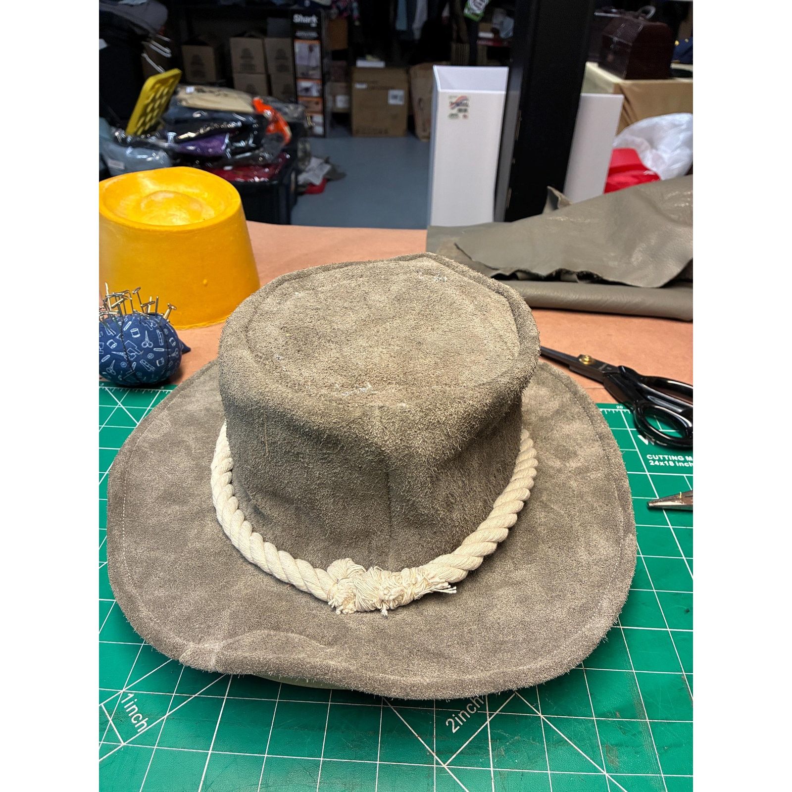 Other Elle-May Hill Billy Hat, OOAK Top Grain Leather, Handmade Size ONE SIZE - 12 Thumbnail