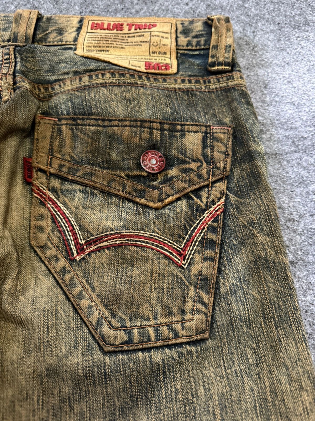 Edwin Edwin 503 Blue Trip Patina Fade Mud Wash Jeans Straight Size US 30 / EU 46 - 13 Thumbnail