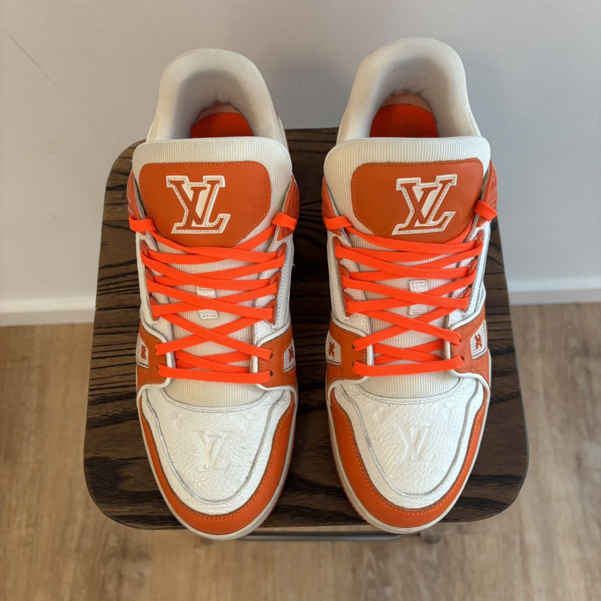 Louis Vuitton Louis Vuitton Orange Trainers Size 9 LV / 10 USA Size US 9 / EU 42 - 4 Thumbnail