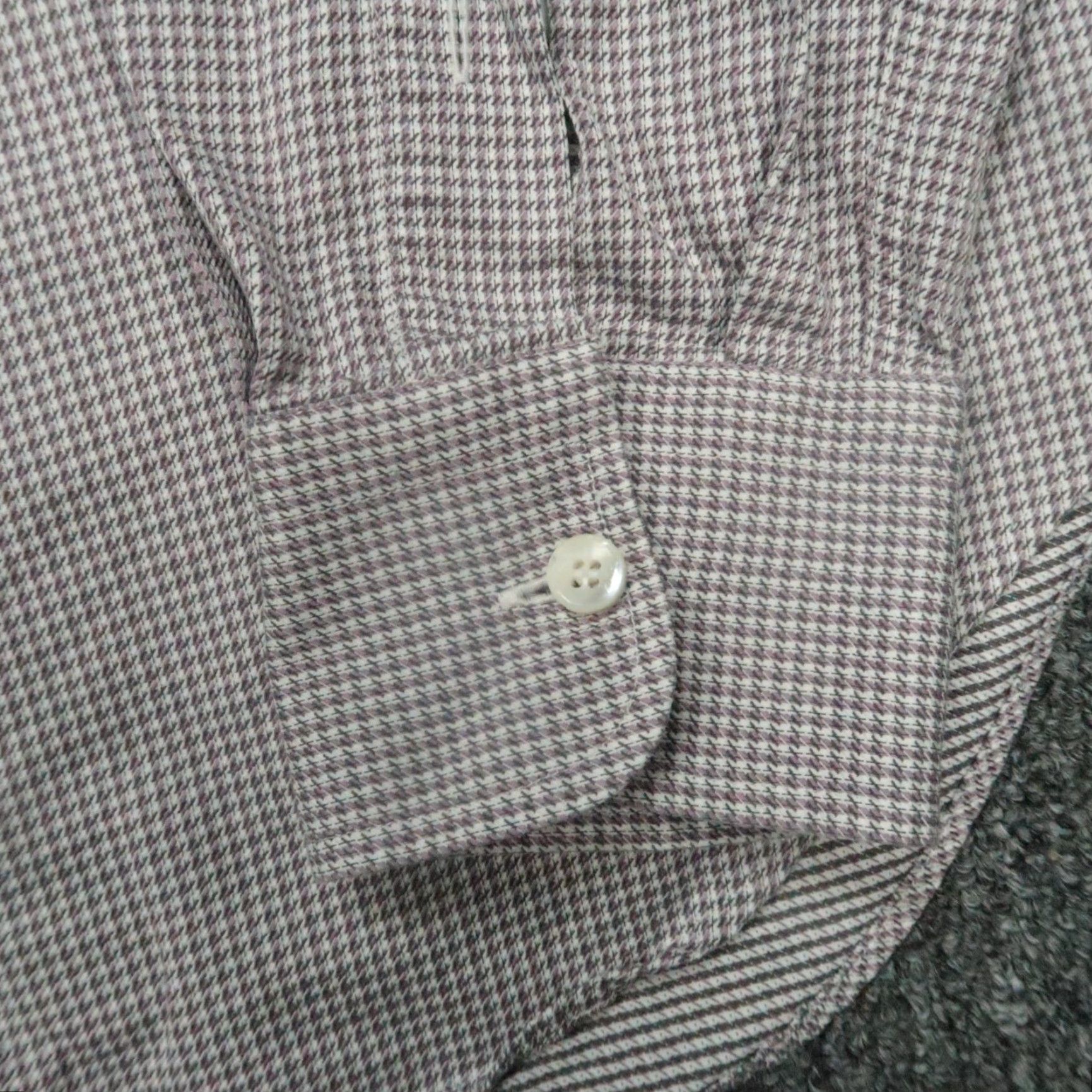 Brioni VINTAGE Brioni Shirt Mens L Purple White Long Sleeve Button Up Italy Size US L / EU 52-54 / 3 - 5 Thumbnail