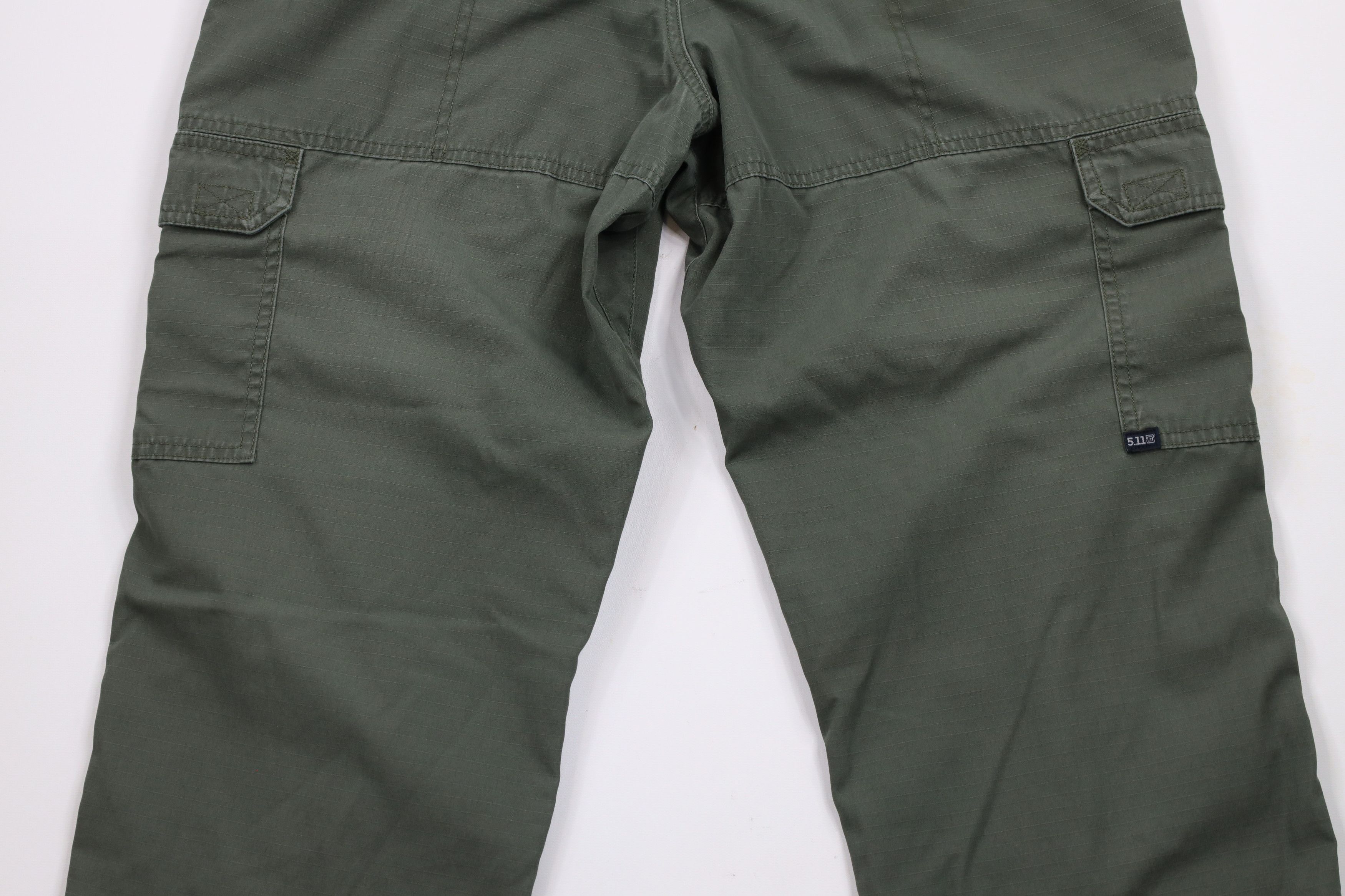 Vintage 5.11 Tactical Series Faded Ripstop Uniform Cargo Pants Green Size US 32 / EU 48 - 9 Thumbnail