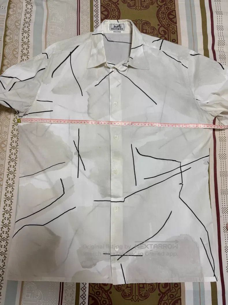 Hermes Hermes Casual shirt. Full body ink line pattern, lightweig Size US XXS / EU 40 - 4 Thumbnail